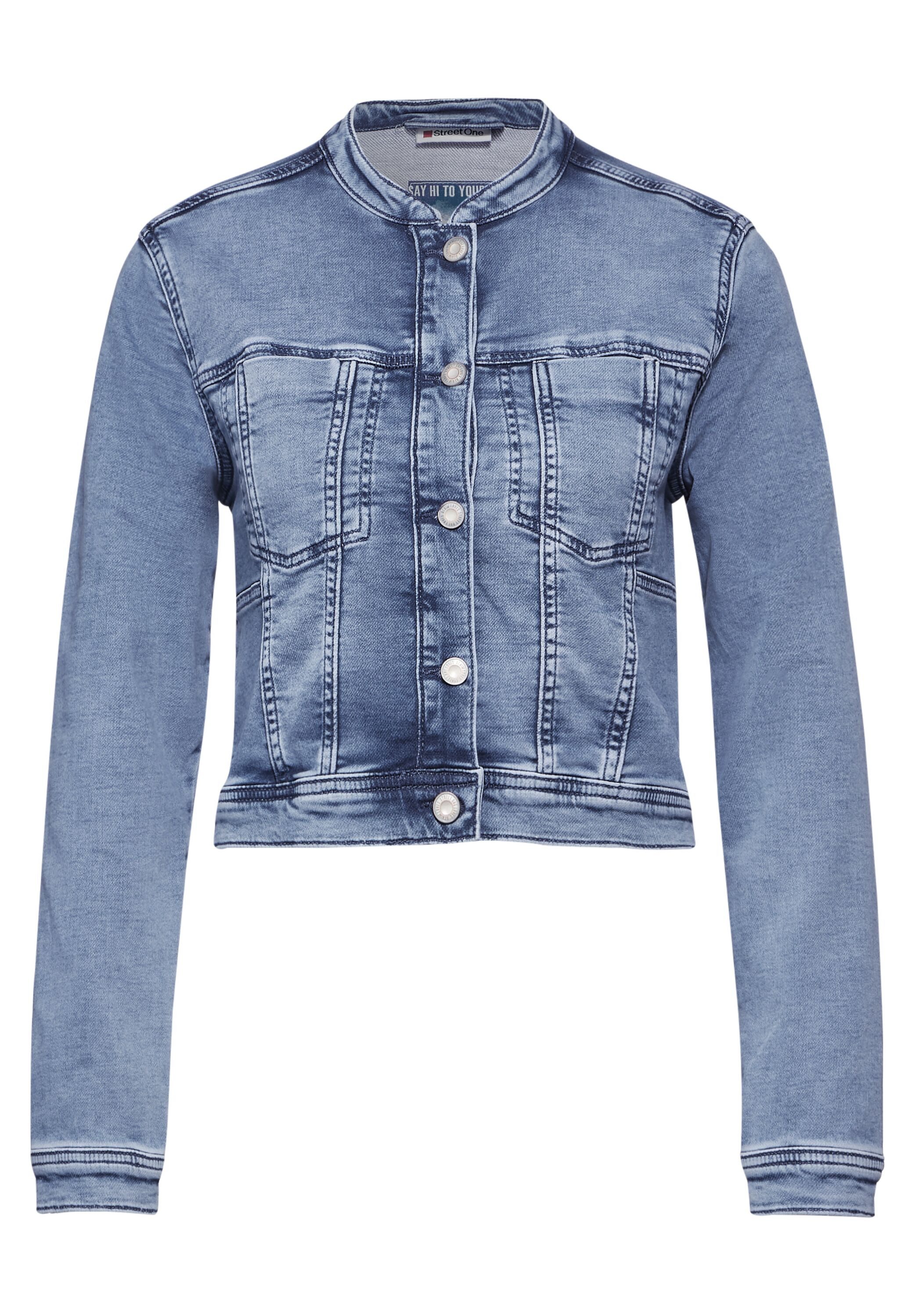 STREET ONE Jeansblazer kort en met borstzakken