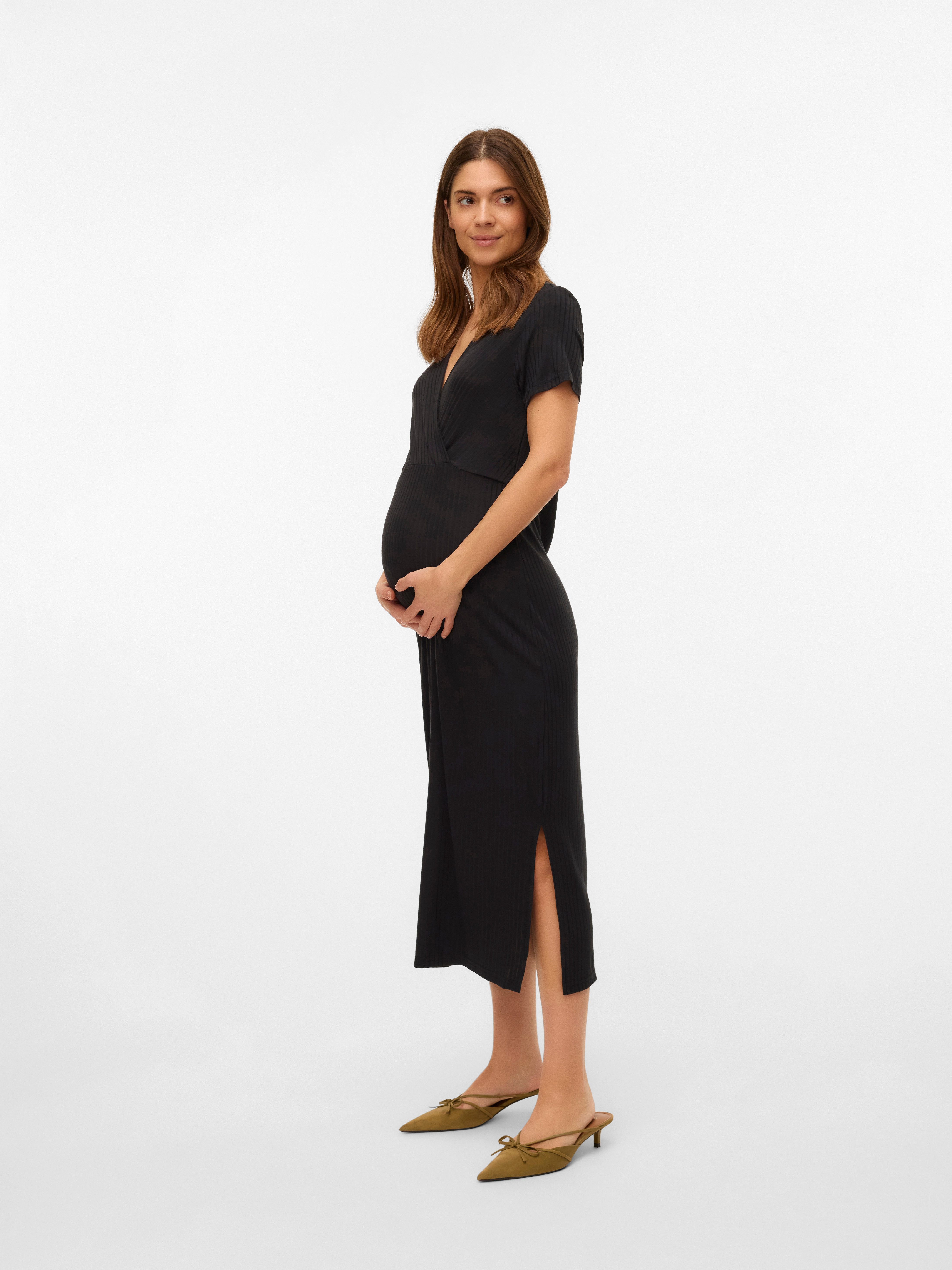 Mamalicious Jerseyjurk MLTRINITY TESS SS JRS MIDI DRESS 2F NOOS
