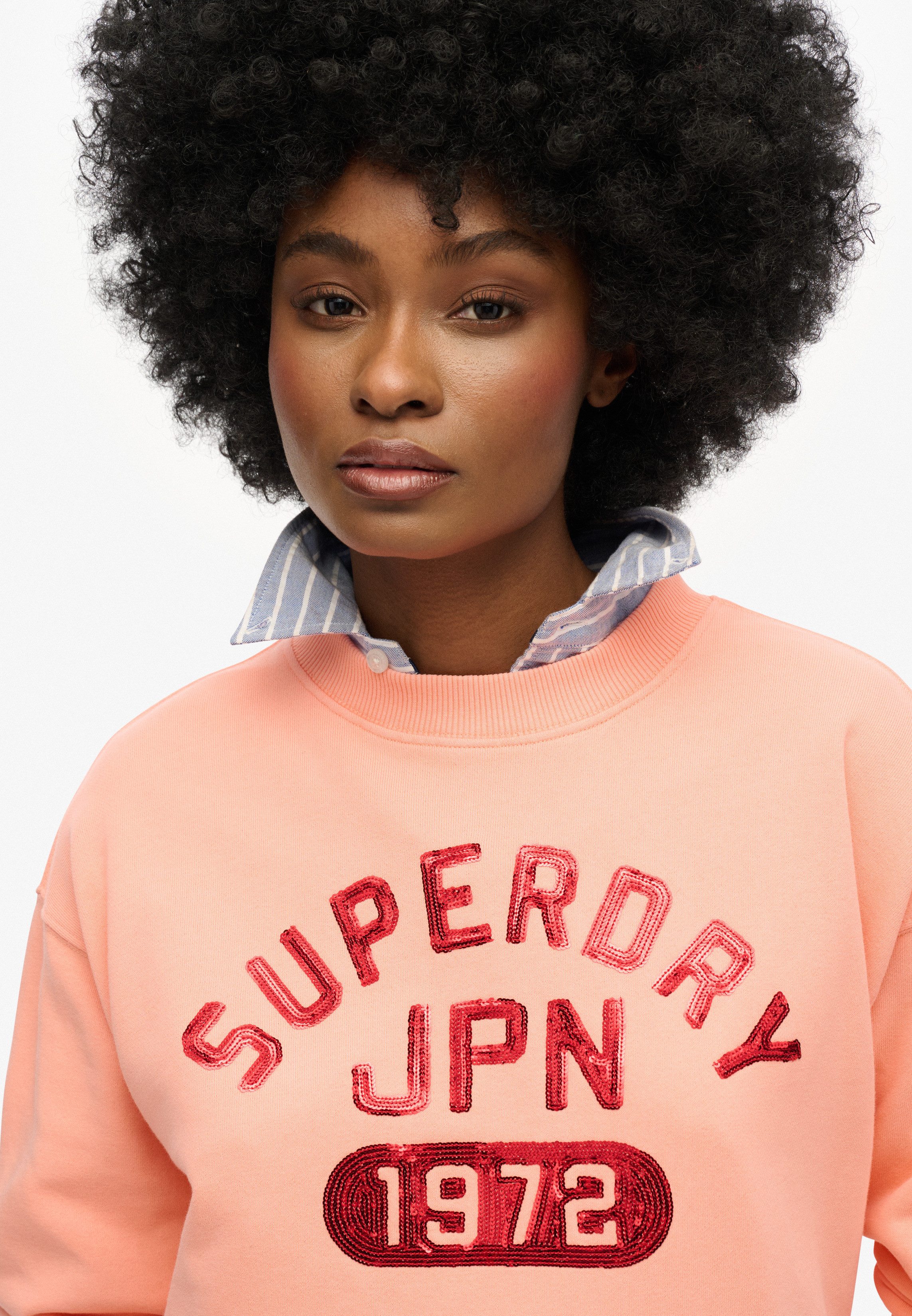 Superdry Sweatshirt EMBELLISHED VARSITY LOOSE CREW