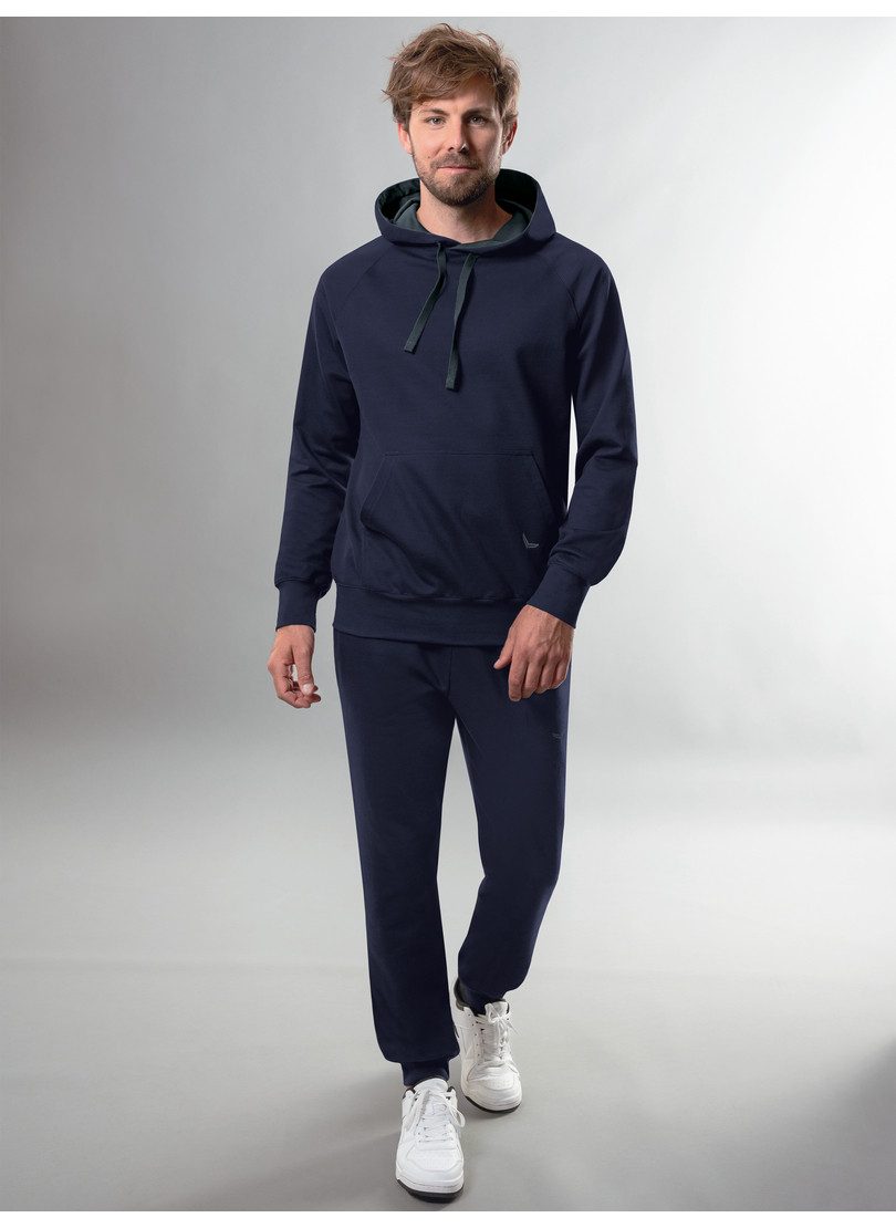 Trigema Joggingpak TRIGEMA joggingpak van biokatoen (1-delig) heren trainingspakken maat XXL blauw