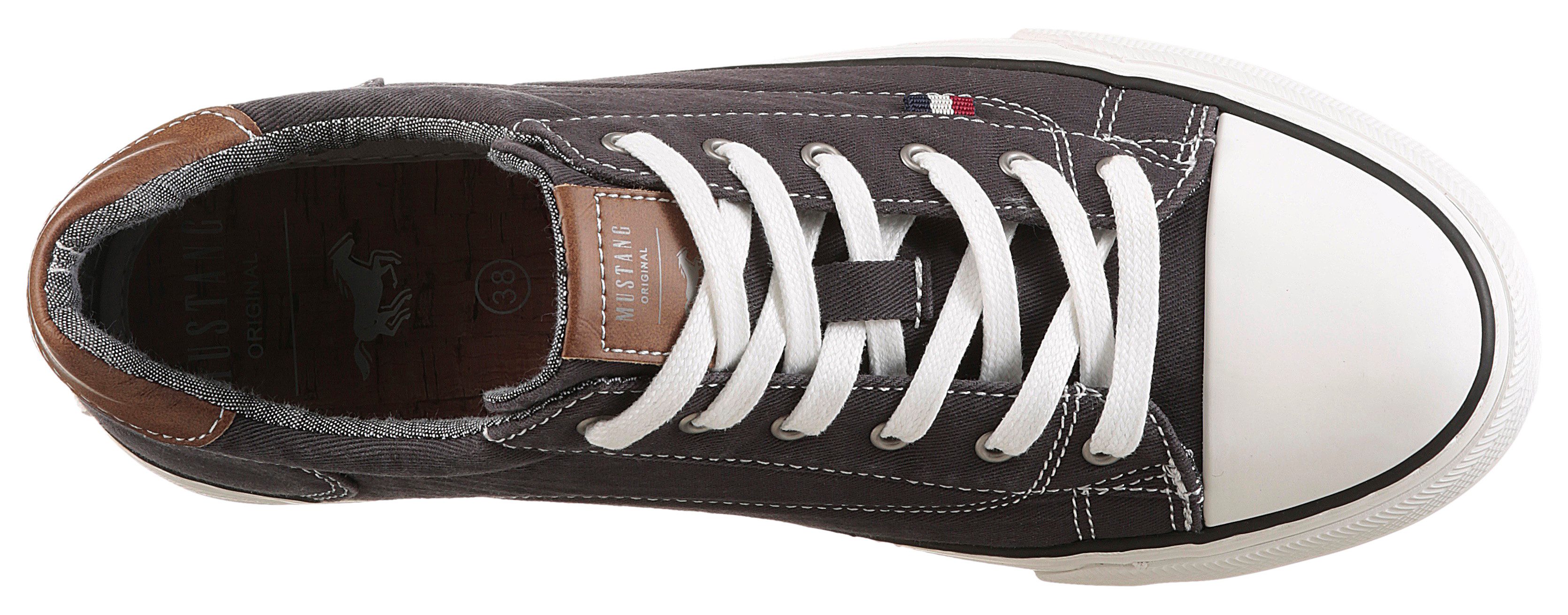 Mustang Shoes Sneakers , vrijetijdsschoen, lage schoen, veterschoen, met rubberen kap