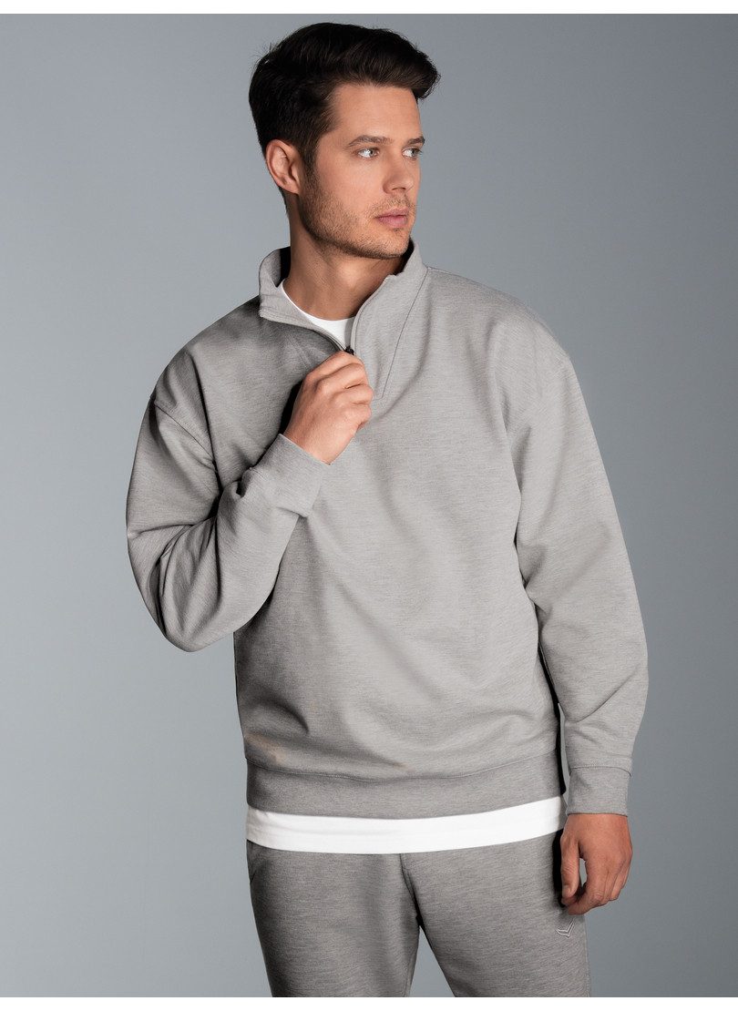 Trigema Sweatshirt troyer in comfortabele sweatkwaliteit