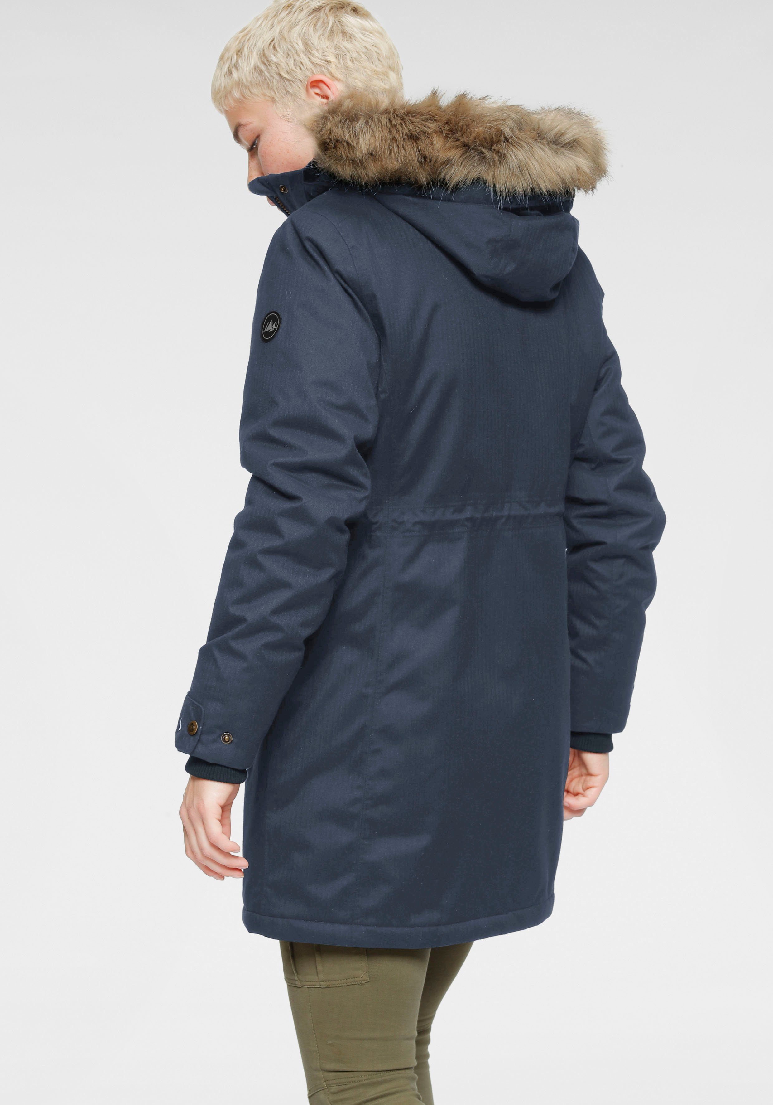 Polarino Functionele parka Ademend, winddicht en waterdicht. Warm gewatteerd.