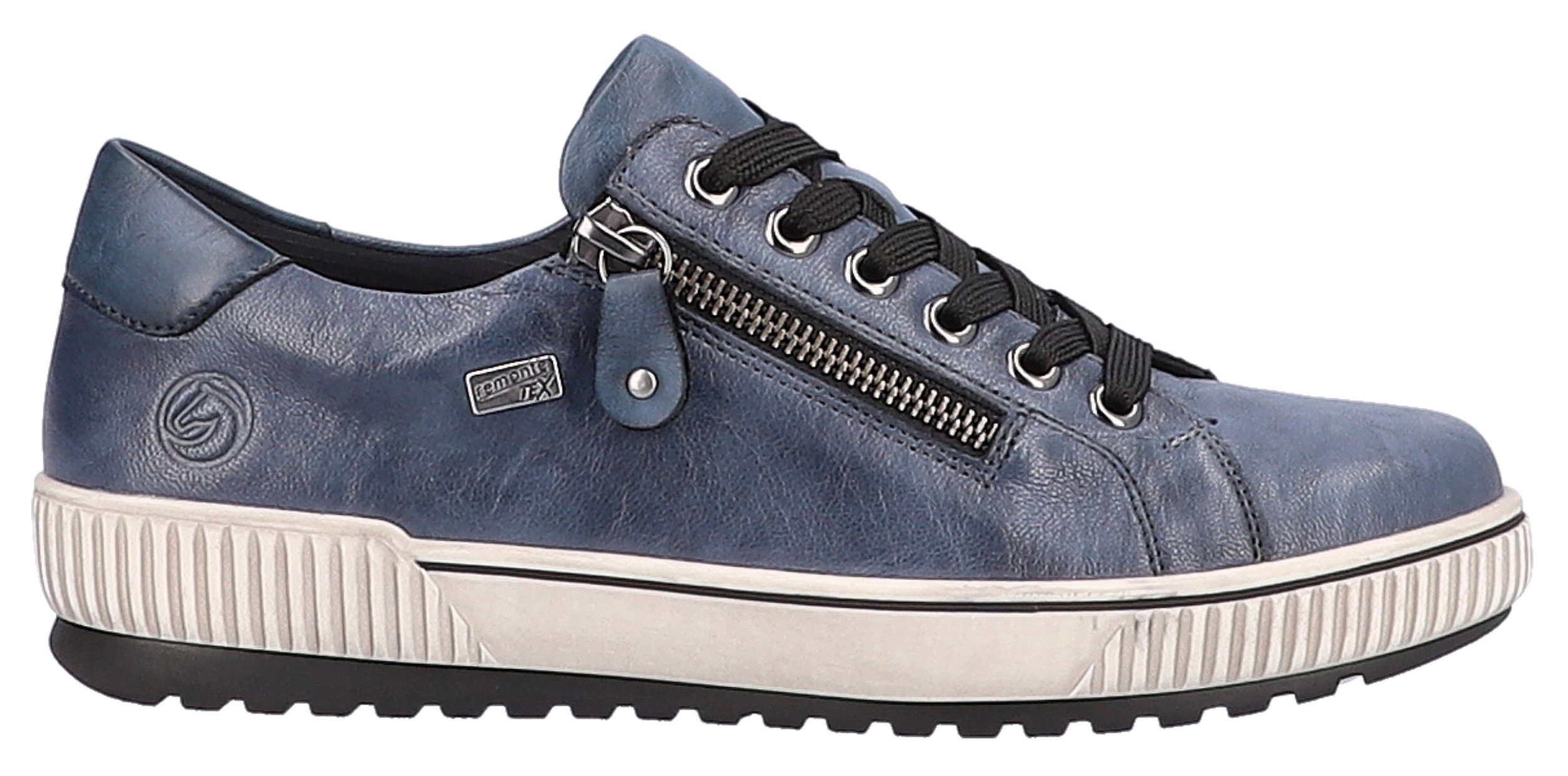 Remonte Plateausneakers vrijetijdsschoen, lage schoen, veterschoen met buitenrits