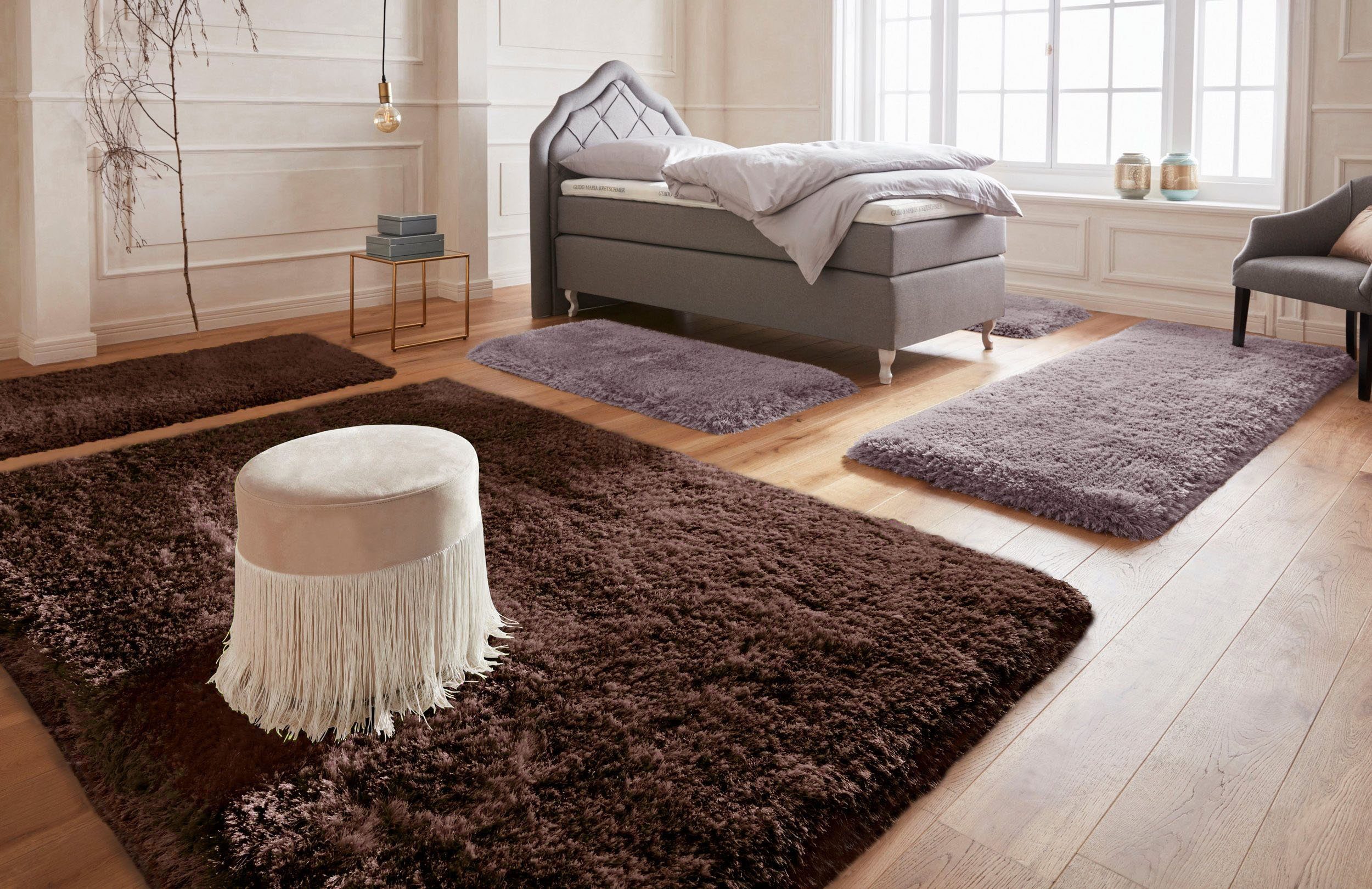 Guido Maria Kretschmer Home&Living Hoogpolige loper Micro exclusieve tapijt, zeer hoge pool, zacht door microvezel