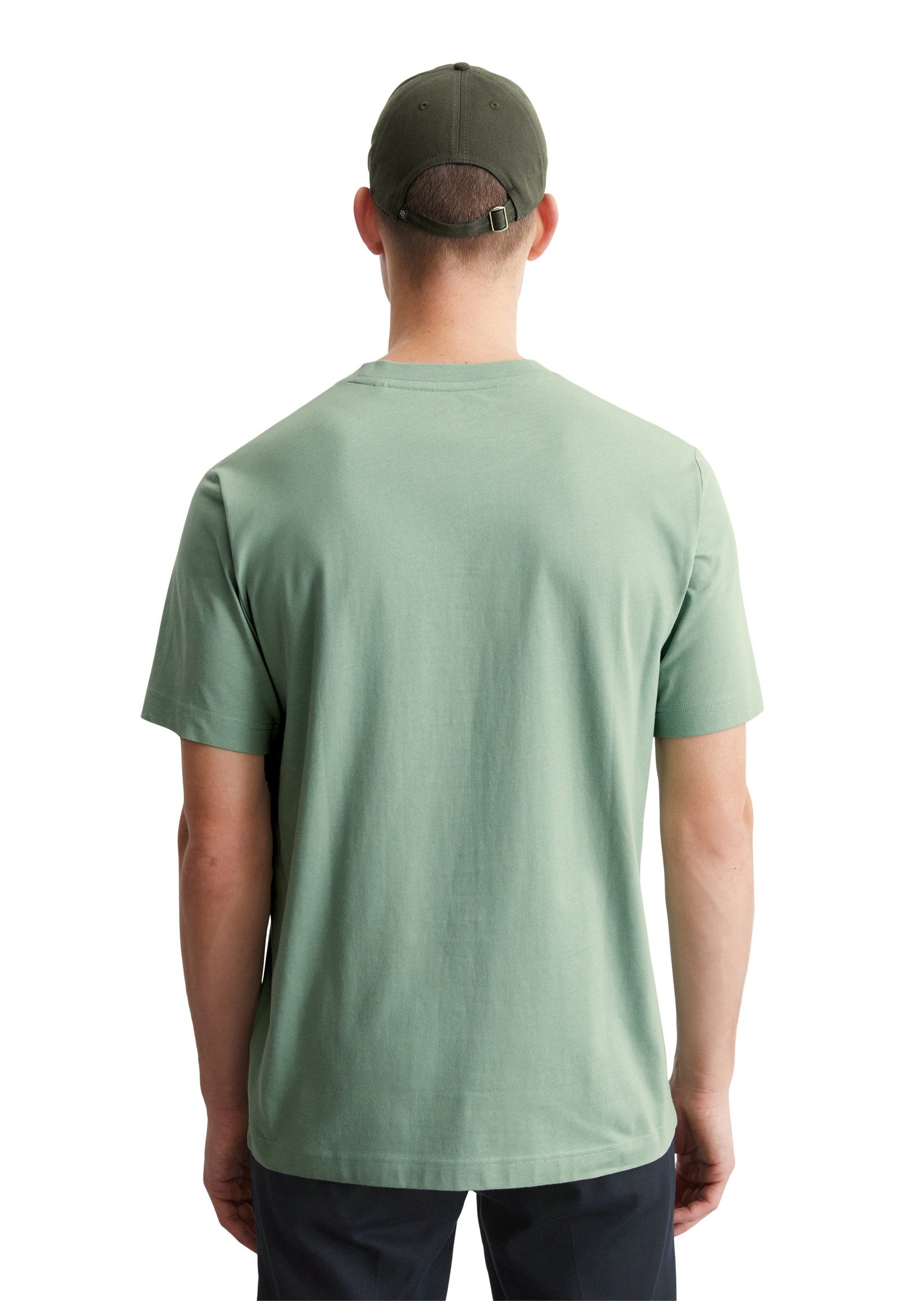 Marc O'Polo T-shirt met tonale label-print aan de voorkant