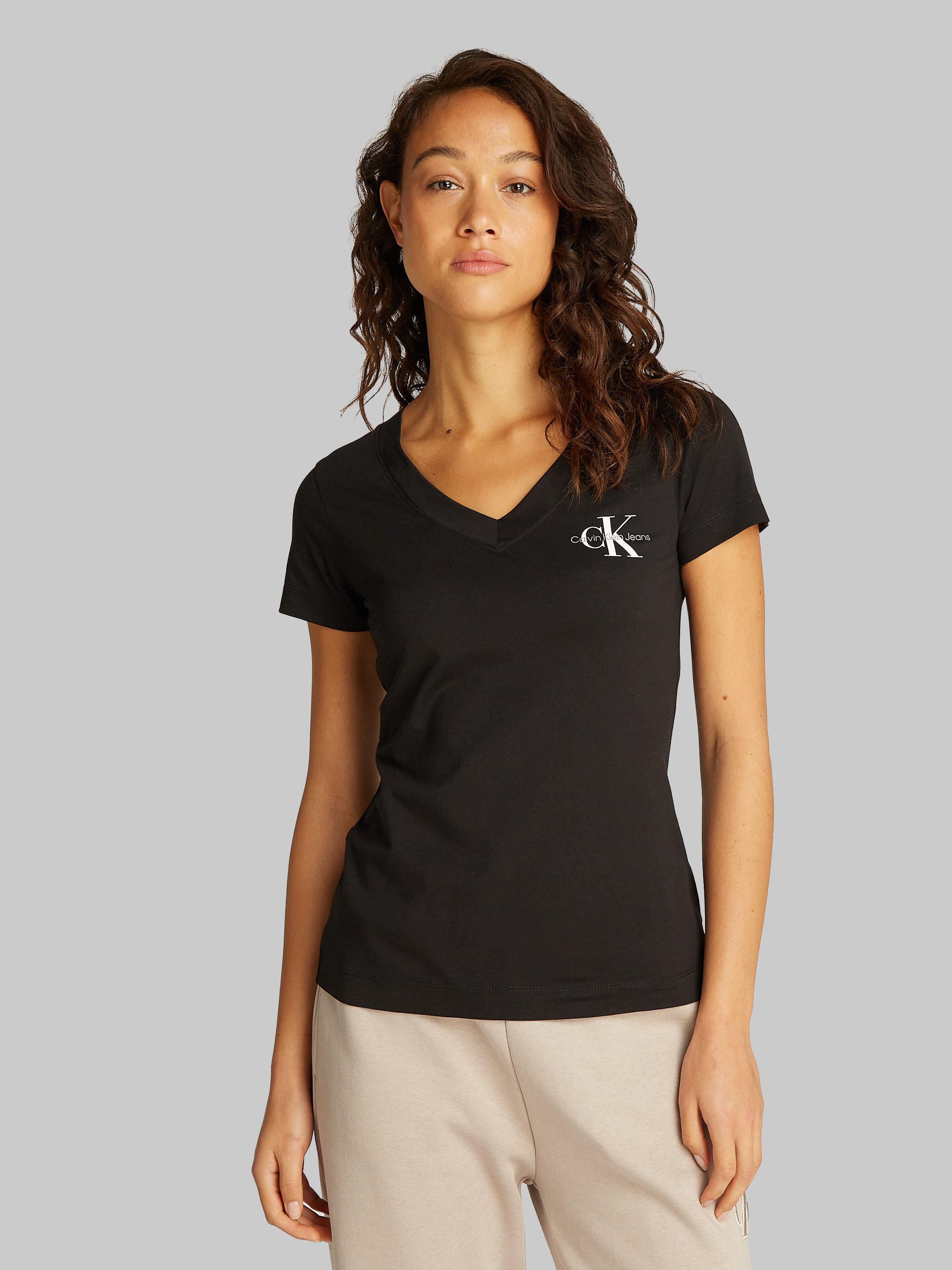 Calvin Klein T-shirt 2-PACK MONOLOGO V-NECK TEE (Set van 2)