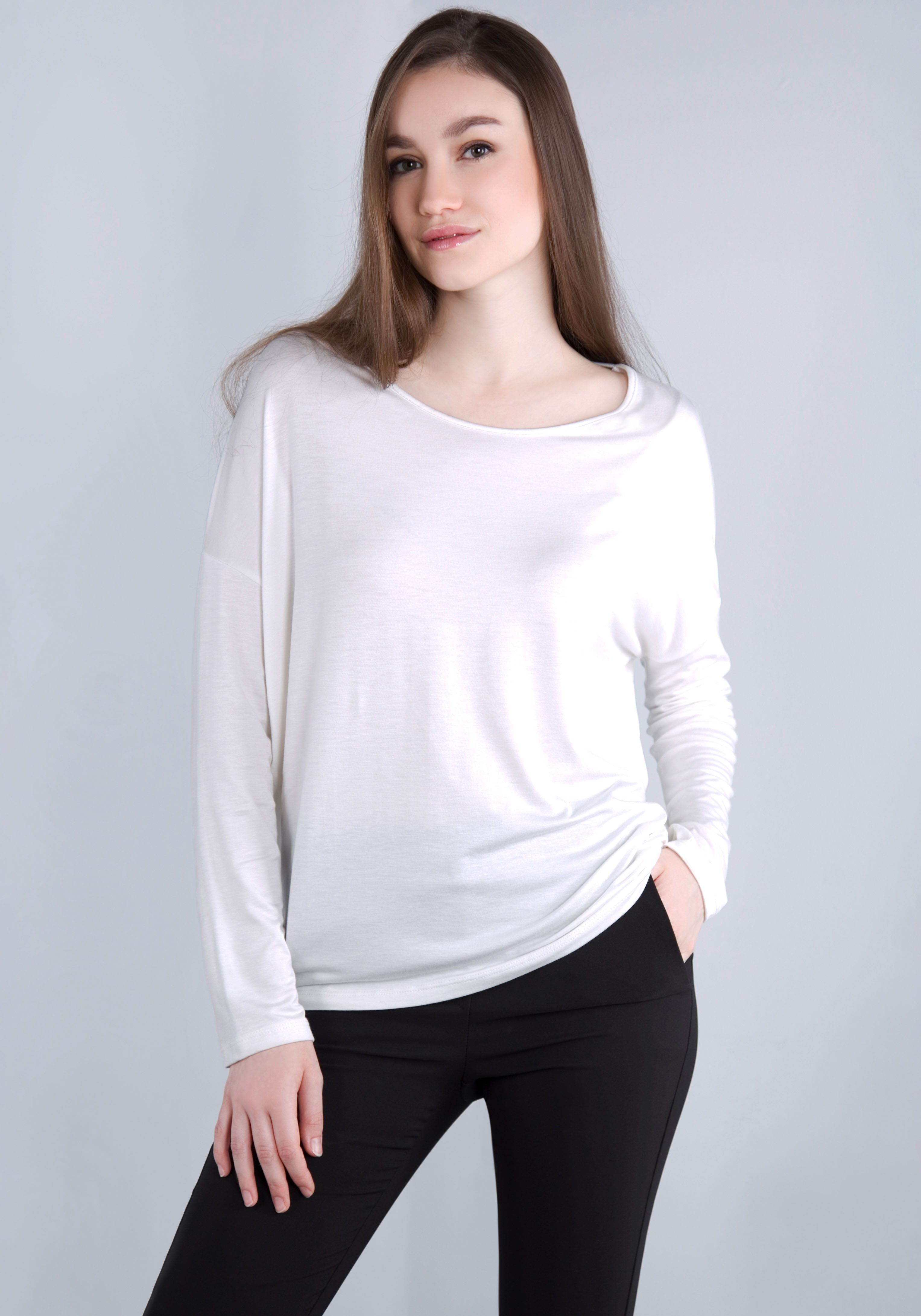 IMPERIAL Shirt met lange mouwen in casual "o-shape" vorm