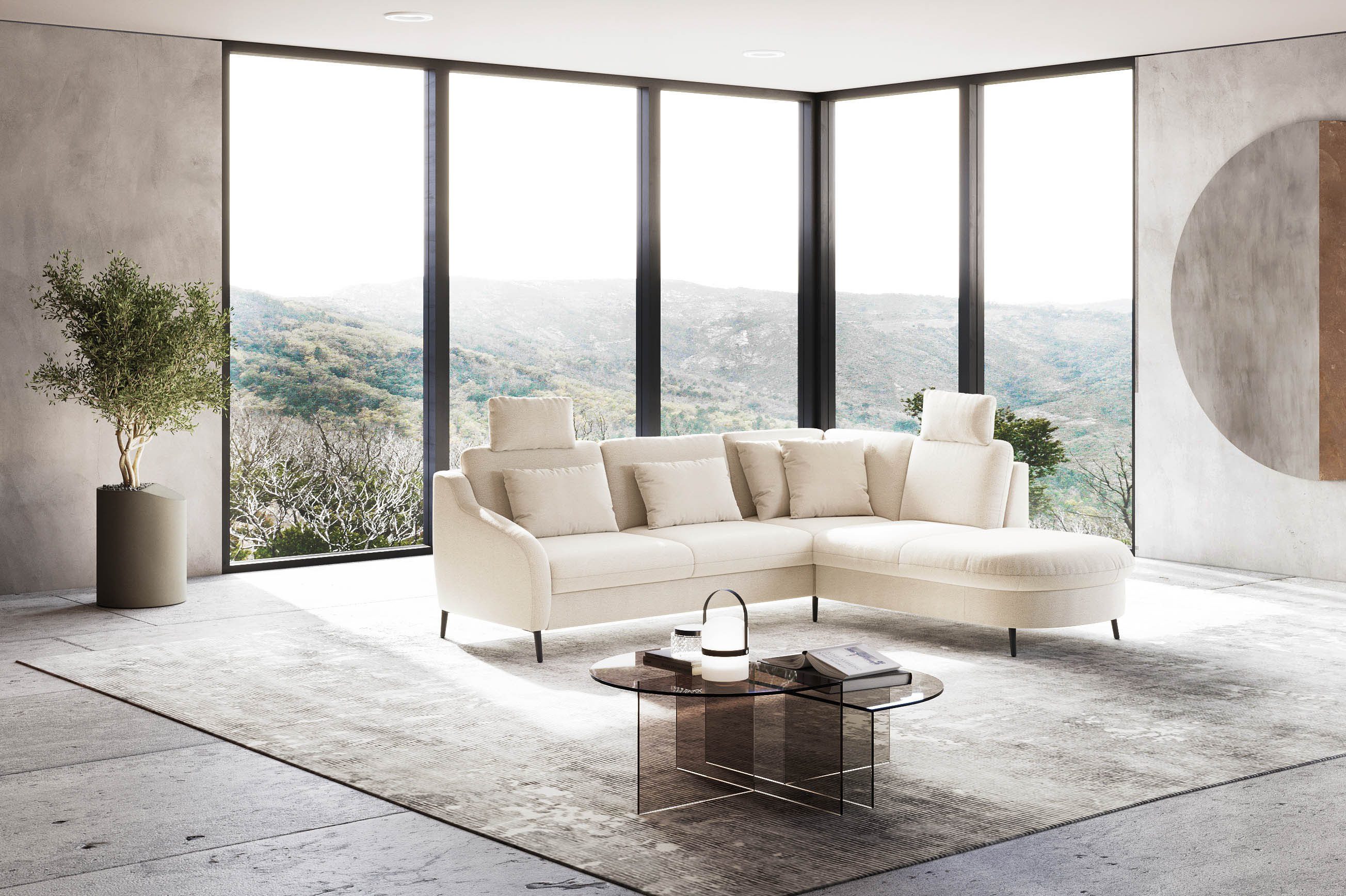 sit&more Hoekbank Soul L-vorm optioneel met bedfunctie en bedlade of lade