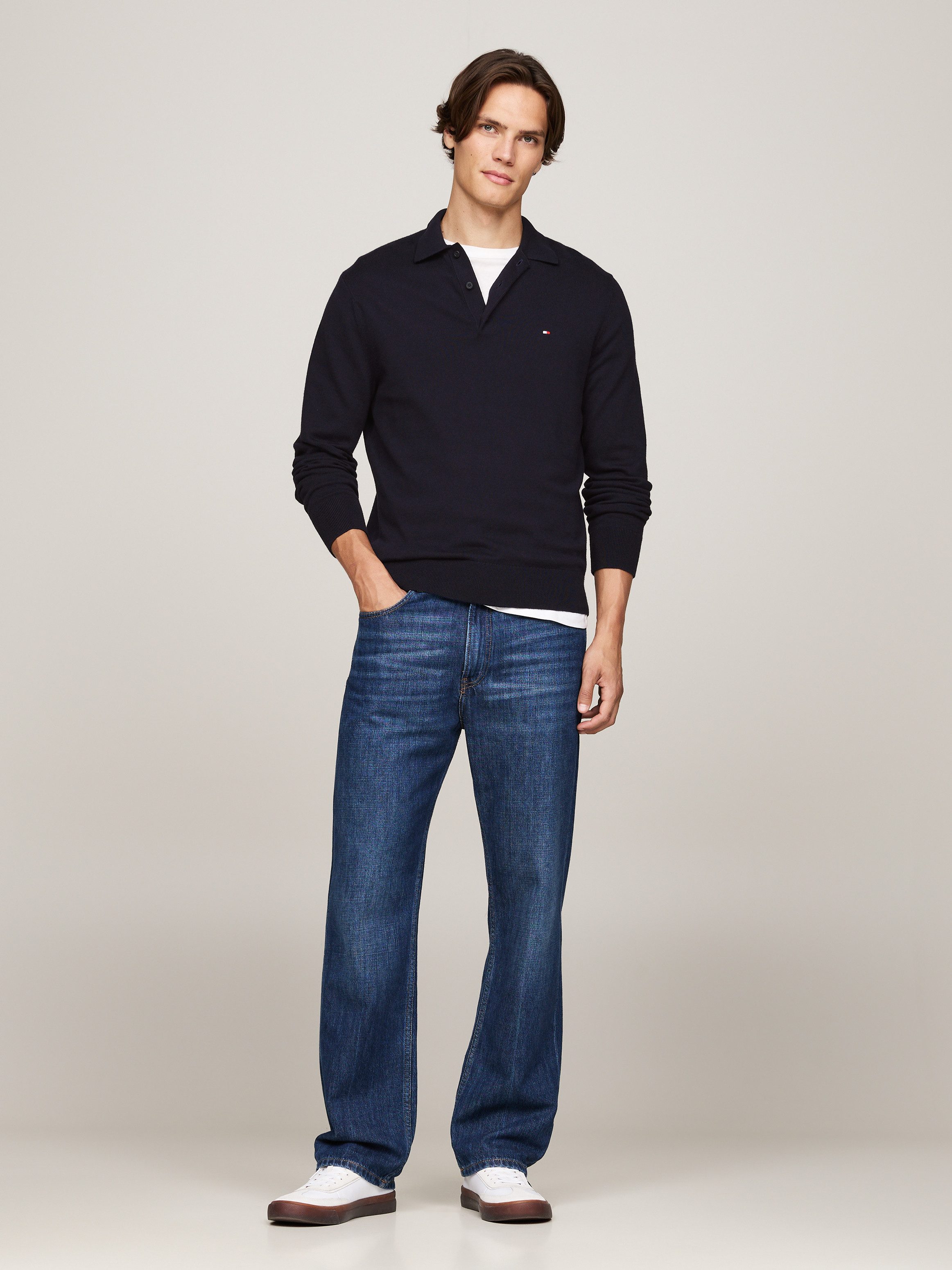 Tommy Hilfiger Trui met polokraag PIMA ORG CTN CASHMERE LS POLO