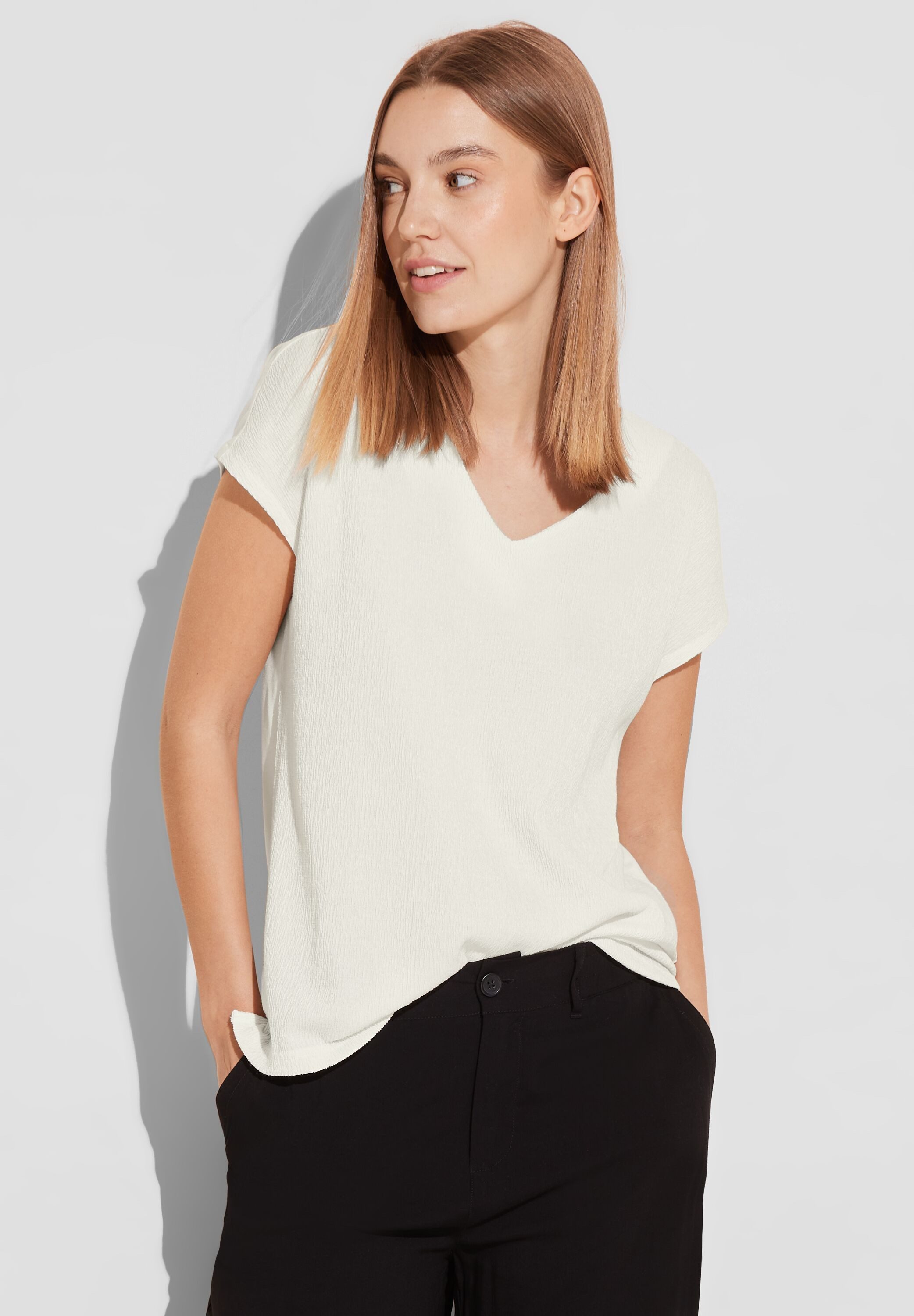 STREET ONE Shirttop met een fijne structuur