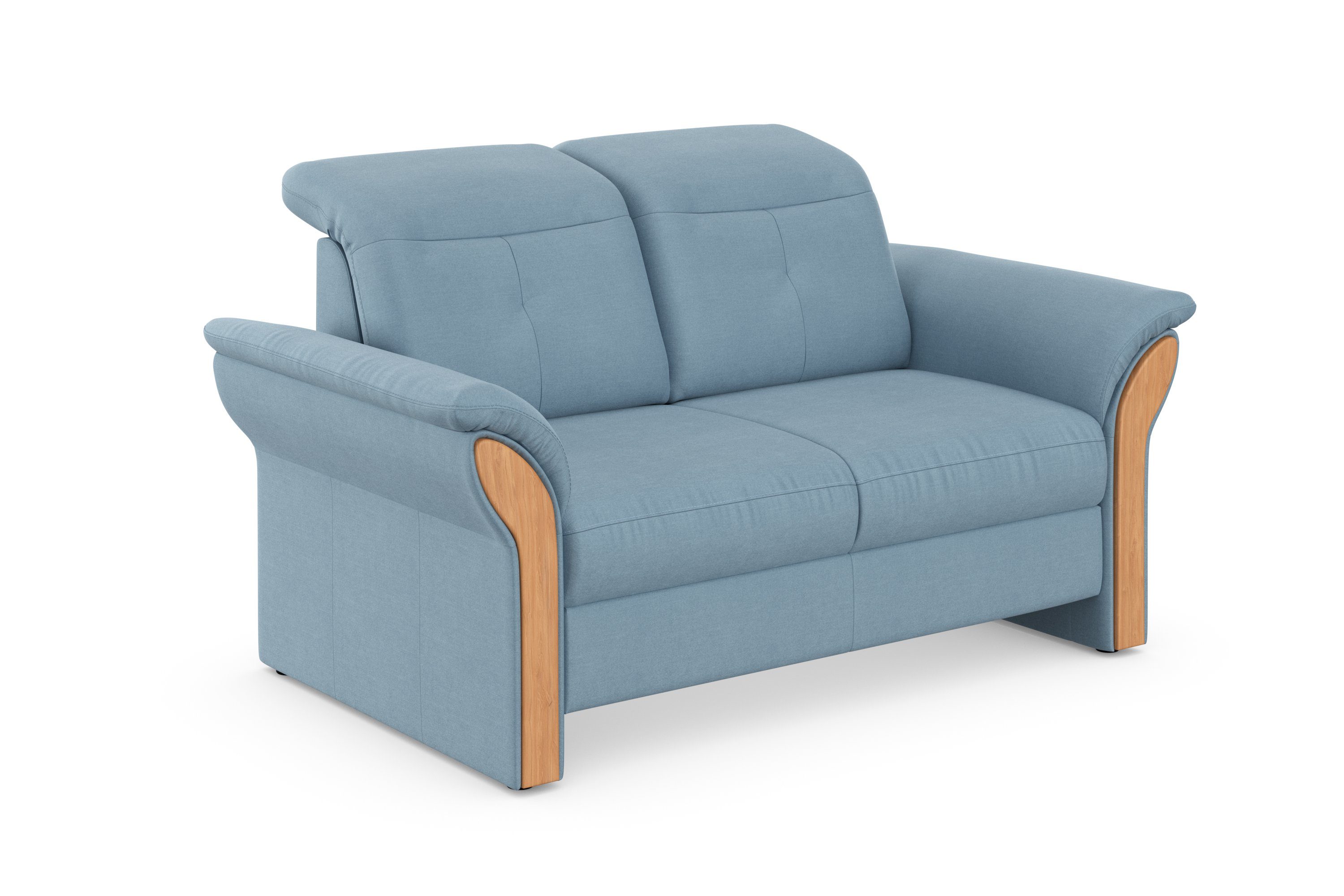Home affaire 2-zitsbank Dangast Verstelbare hoofdsteun, houten frontlijsten, naar keuze ook in Easy clean bekleding