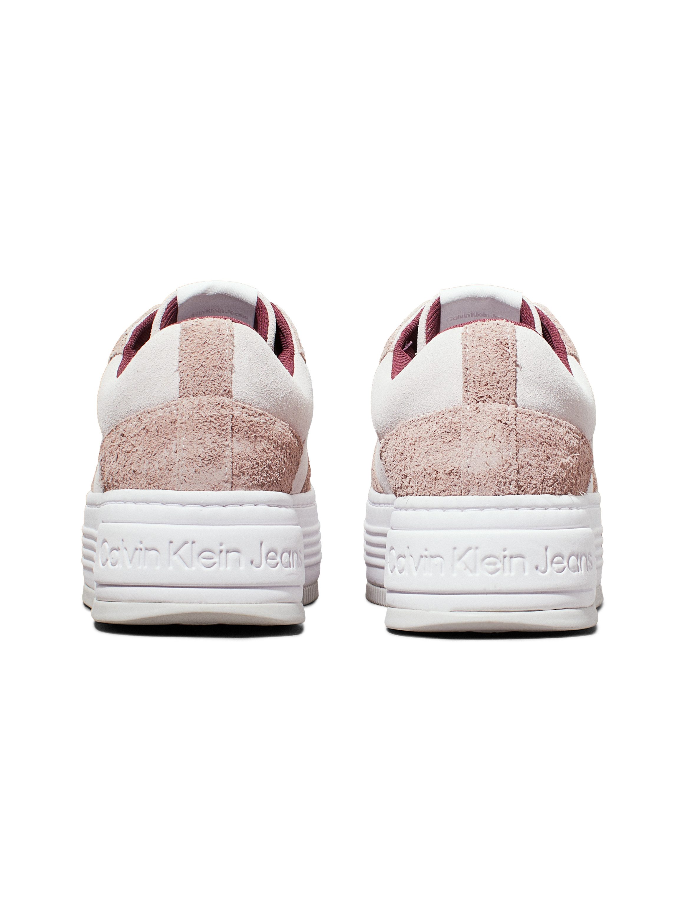Calvin Klein Plateausneakers BOLD PLATF LACEUP LOW MG SUEDE vrijetijdsschoen, lage schoen, veterschoen met zij ck-logo