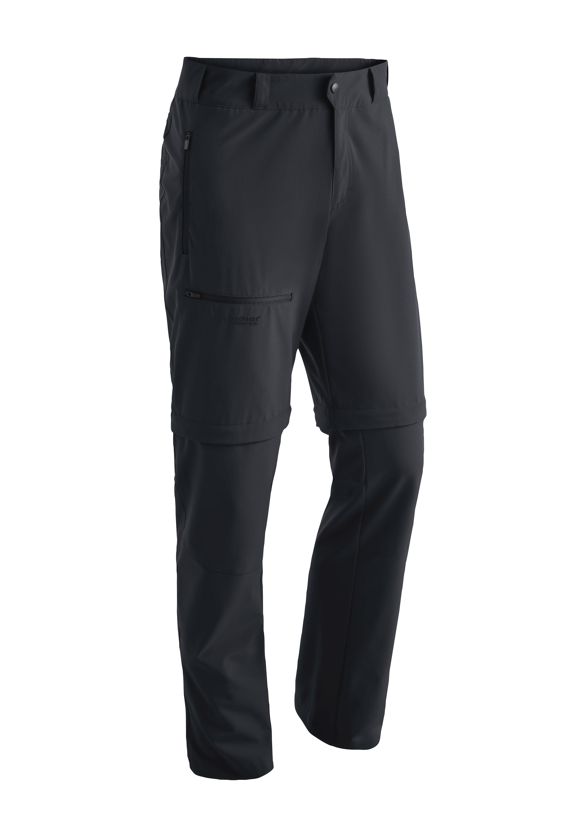 Maier Sports Functionele broek Latit zip M Heren wandelbroek, afritsbare outdoorbroek, 4 zakken, regular fit heren broeken maat 52 zwart