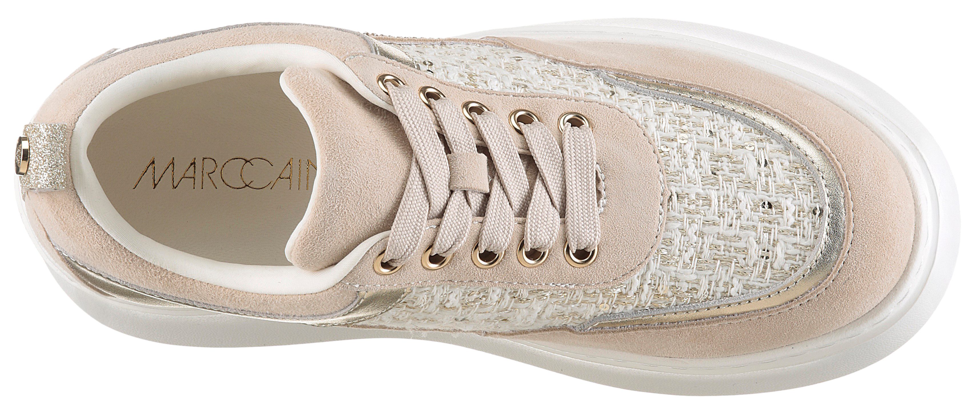 Marc Cain Sneakers Sports Dodgy Dogs Sleehak sneaker, sneaker, veterschoen in retro look