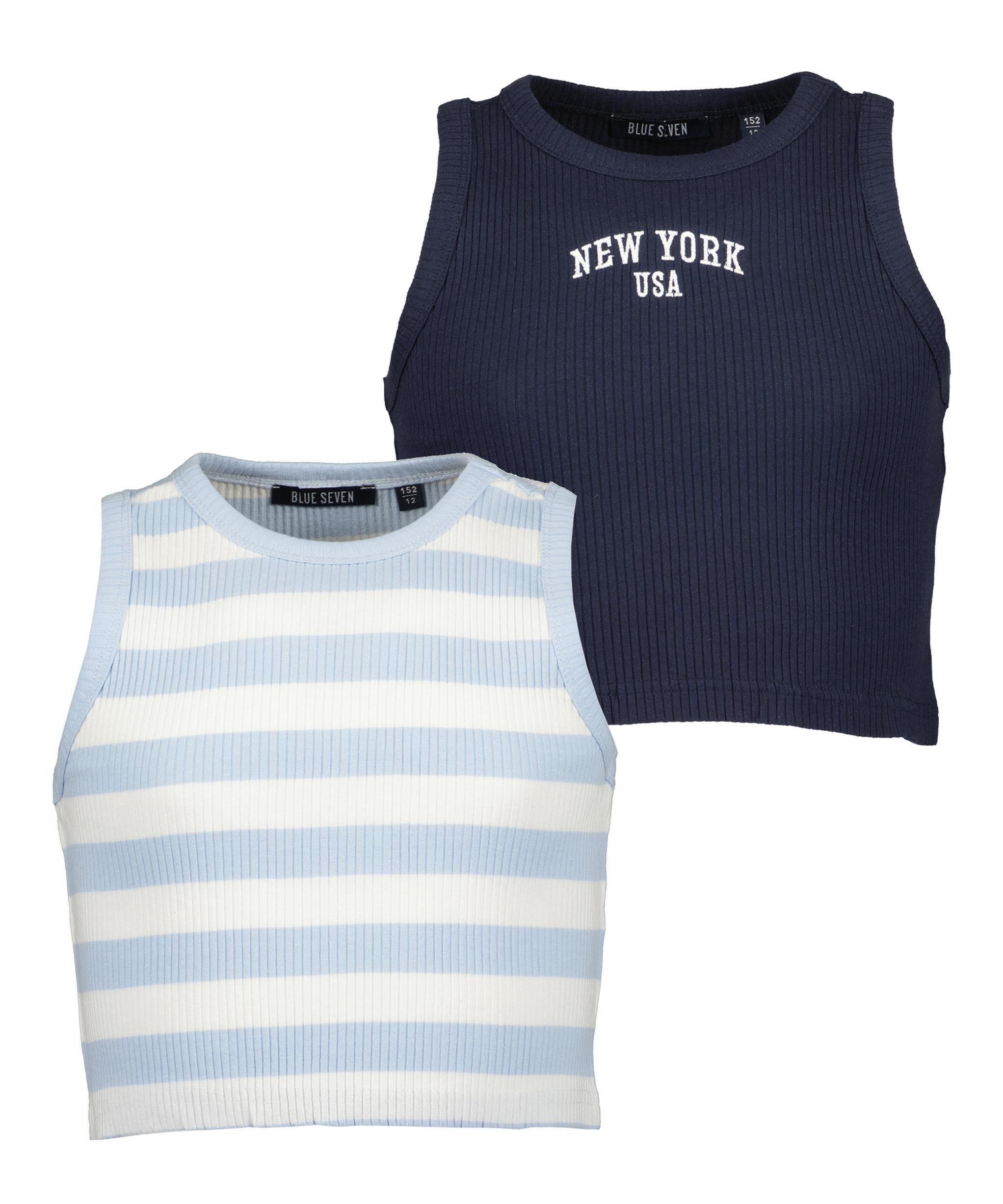 Blue Seven Muscle-shirt Blue Seven crop tops REPEAT MARKETPLACE - 2-pack (2-delig)