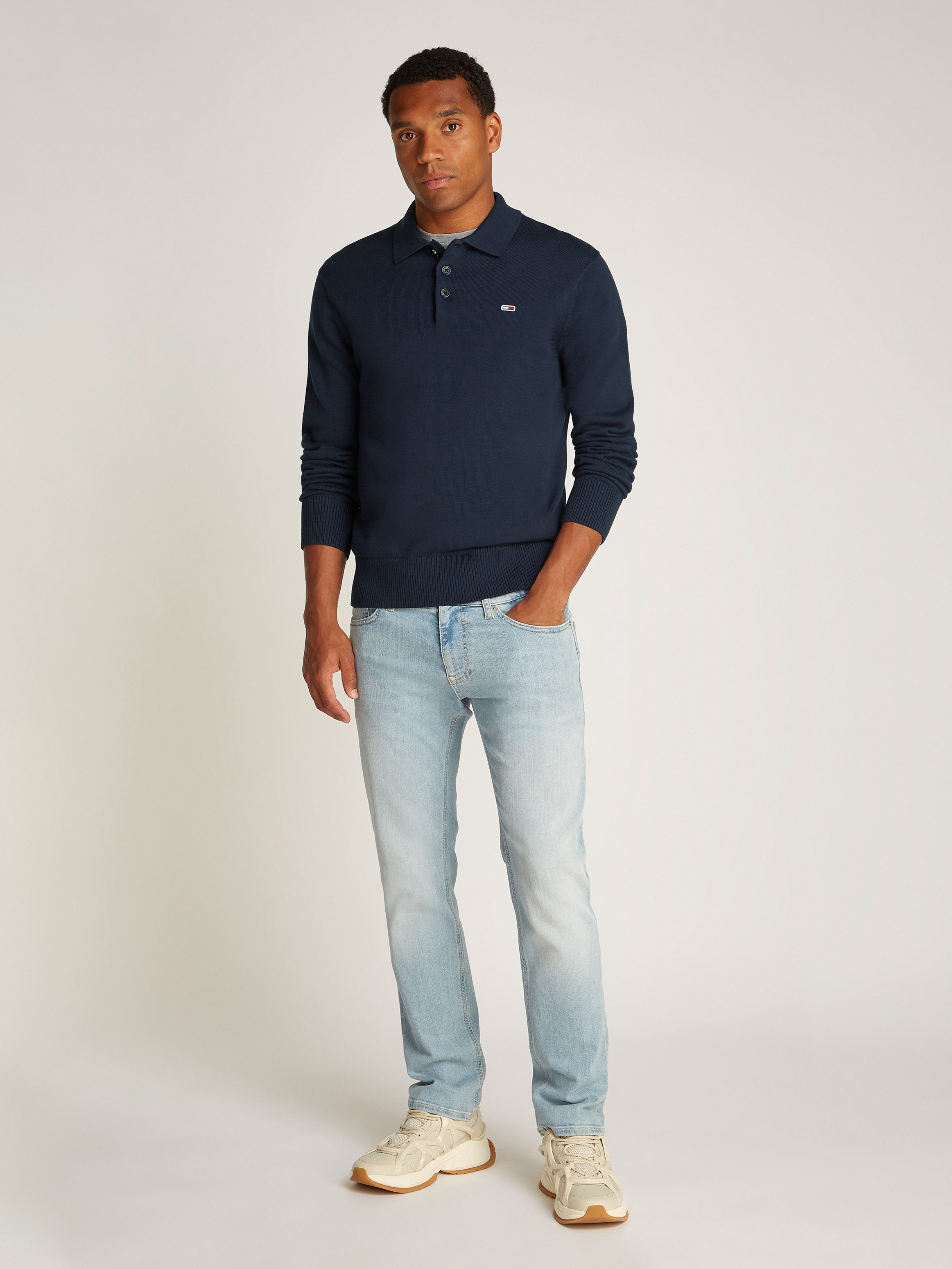 TOMMY JEANS Trui met polokraag TJM SLIM ESSENTIAL POLO SWEATER