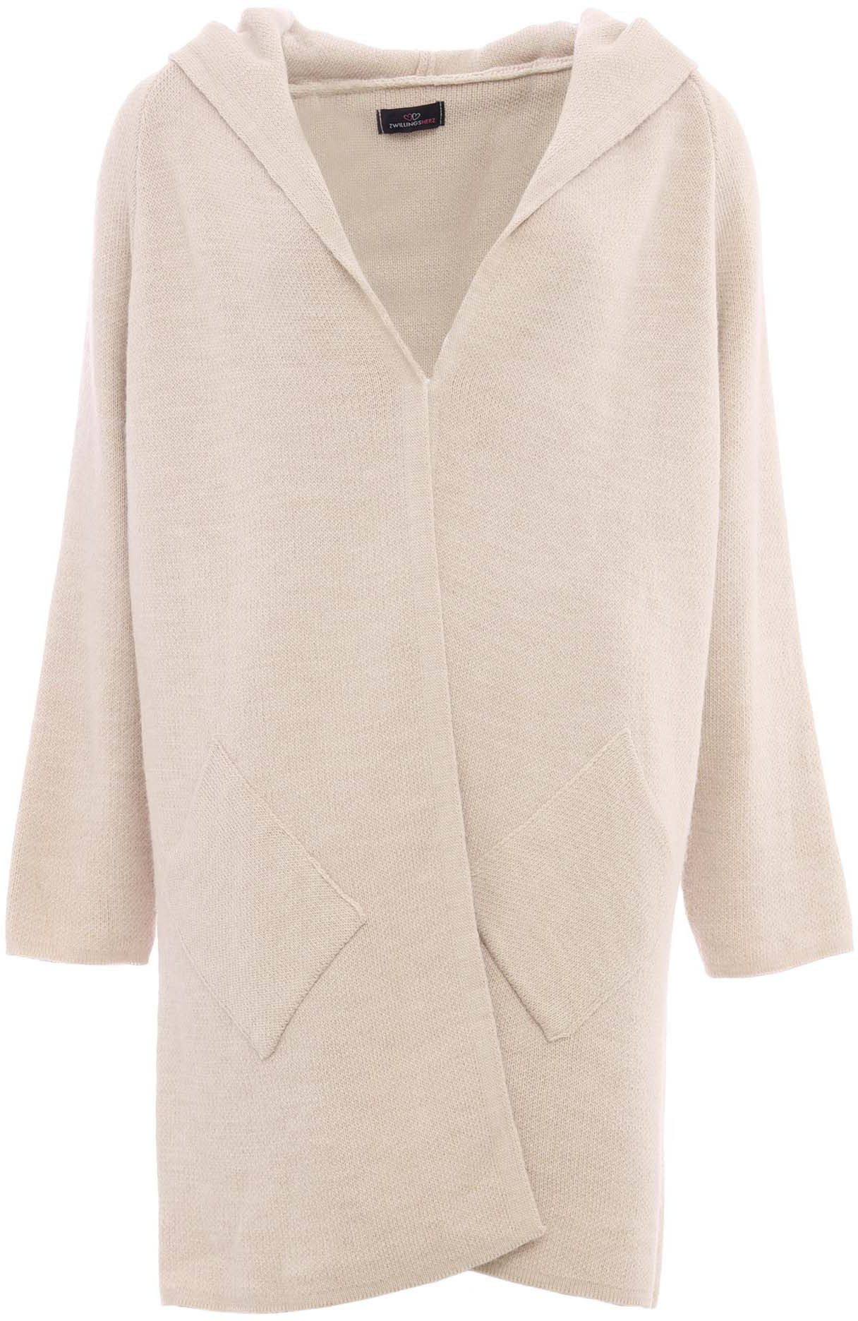 Zwillingsherz Vest zachte grip, losse pasvorm, met wol en alpaca
