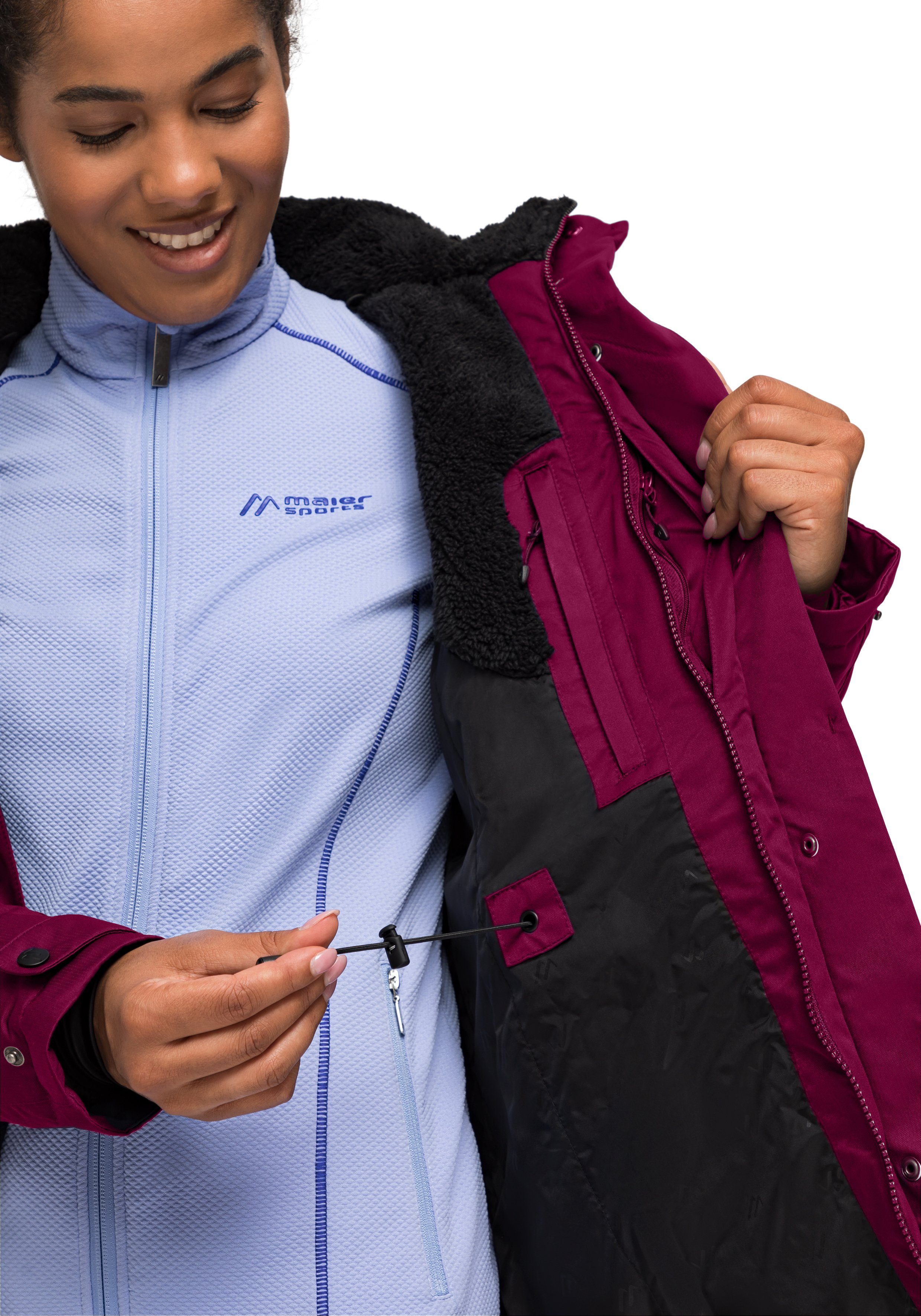 Maier Sports Functioneel jack Lisa 2.1 Dames mantel, ademende wintermantel, 2 ritszakken, regular fit