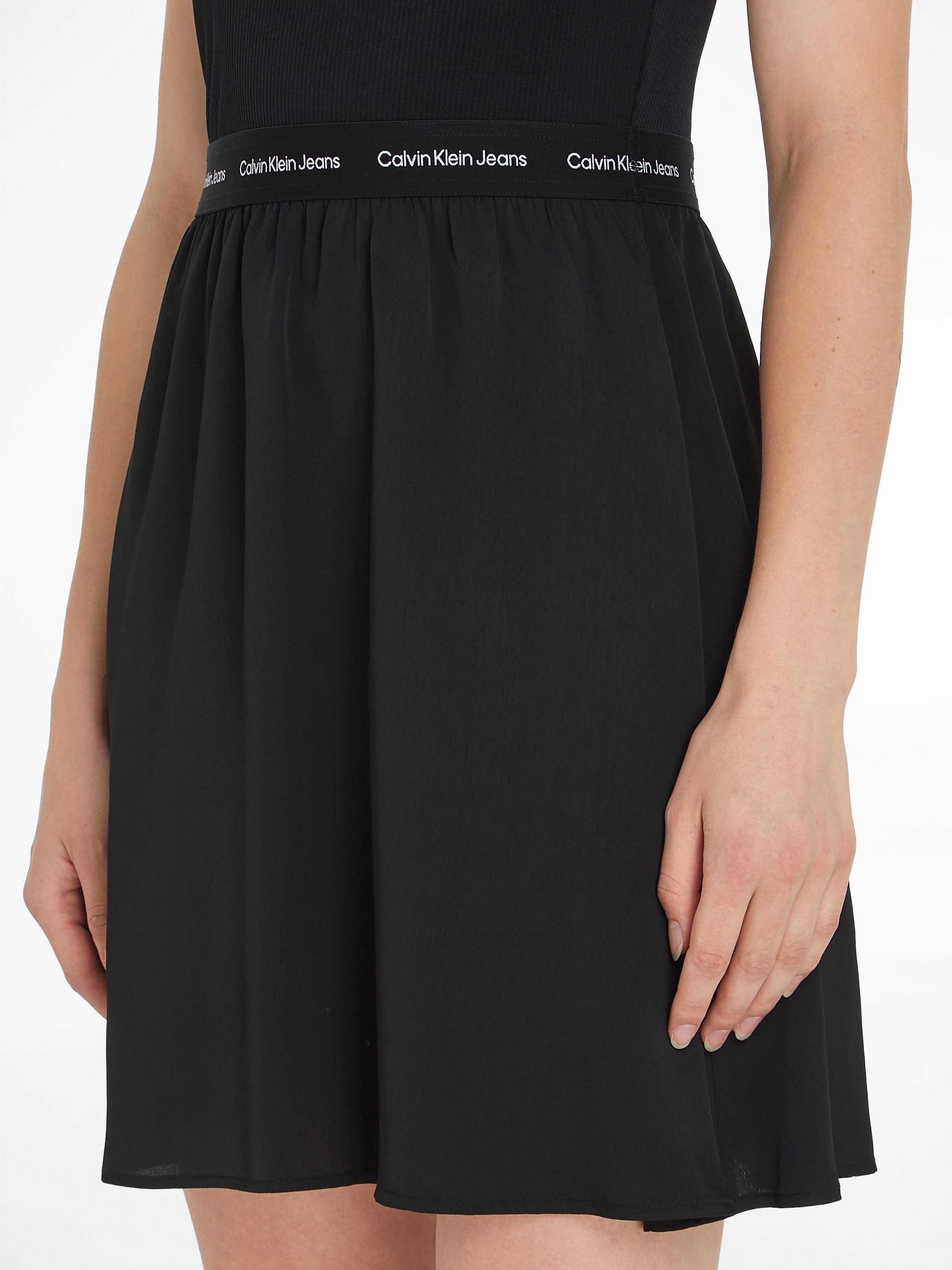Calvin Klein Blousejurk LOGO ELASTIC SHORT SLEEVE DRESS