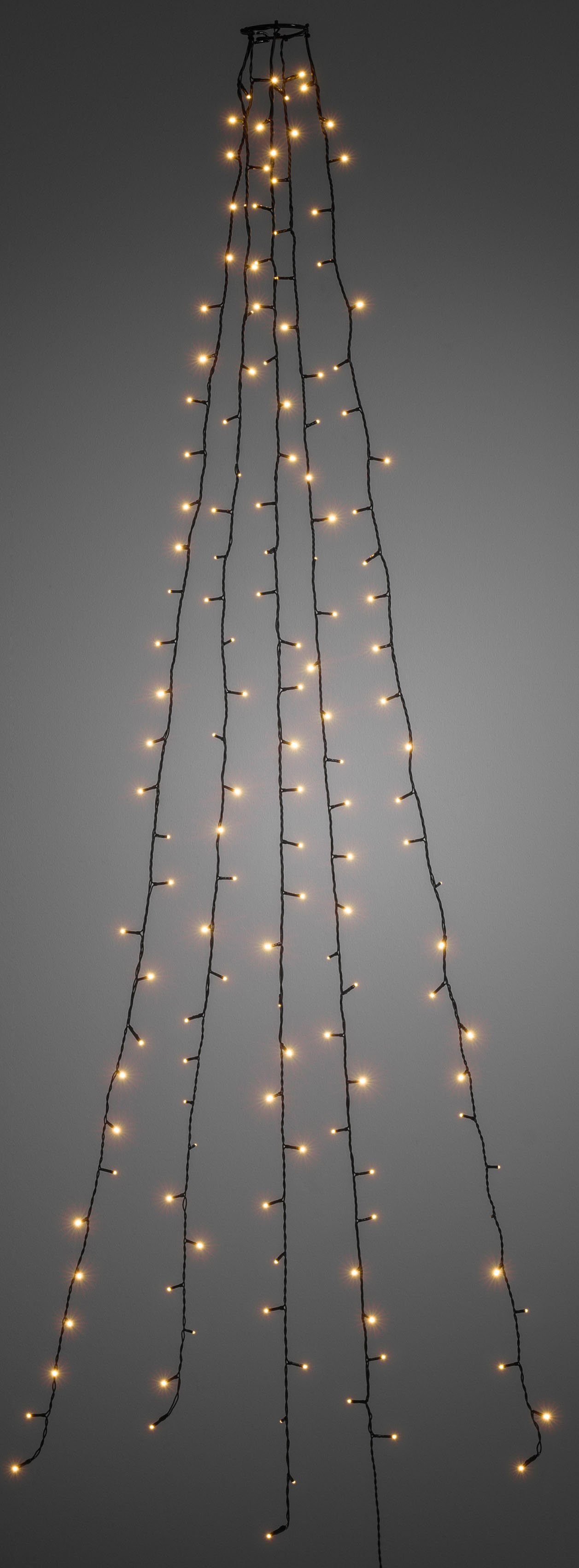 KONSTSMIDE Led-boomverlichting Kerstversiering, kerstboomdecoratie Ledlichtsnoer met ring, 5 strengen à 40 dioden, voorgemonteerd