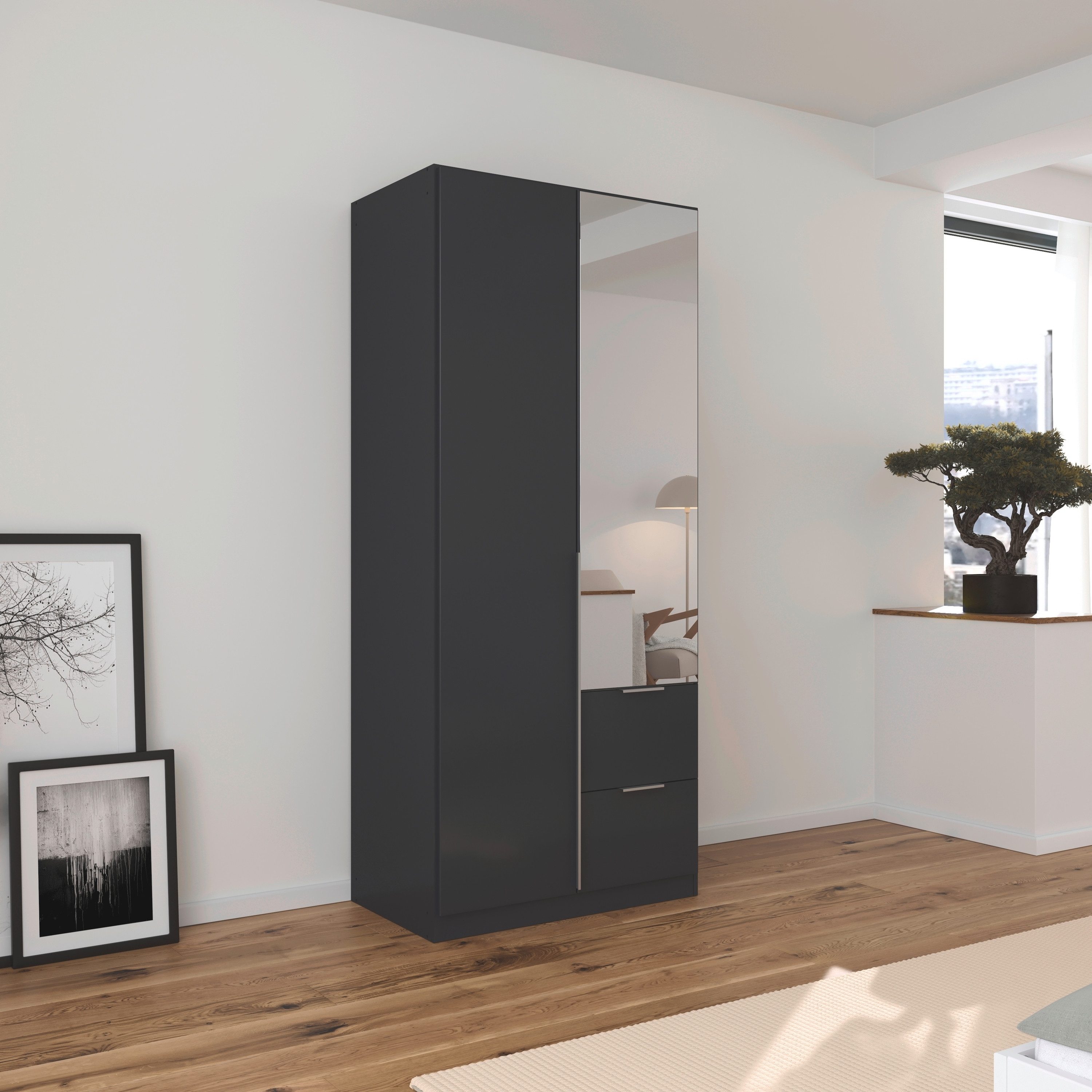 rauch Draaideurkast Kledingkast kast garderobe AGORDO met decor- of hoogglansfront