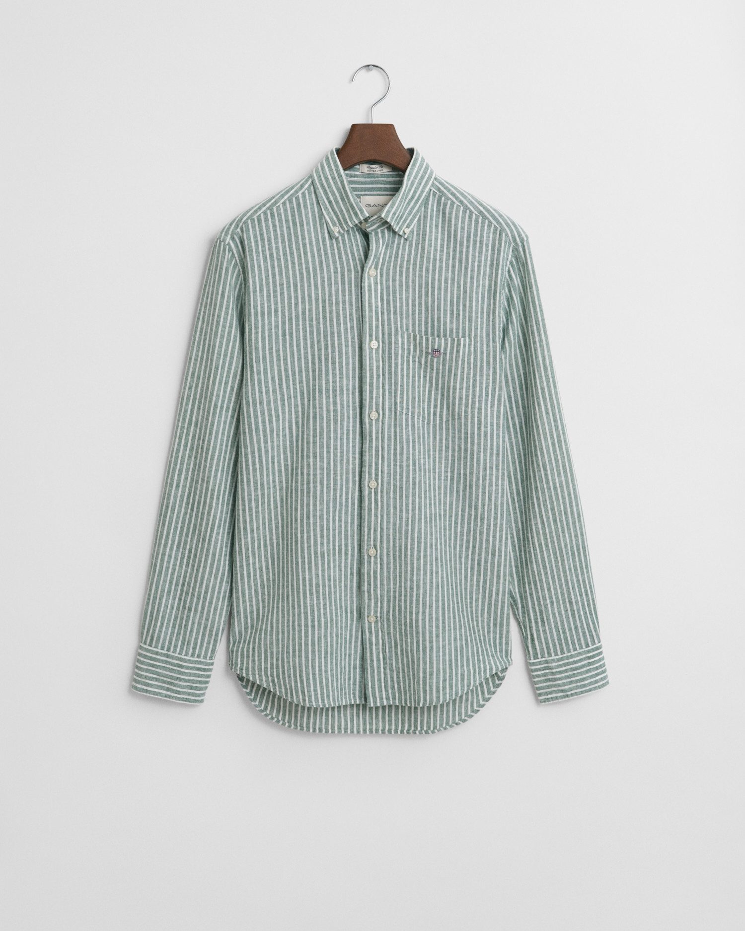 Gant Overhemd met lange mouwen REG COTTON LINEN STRIPE SHIRT