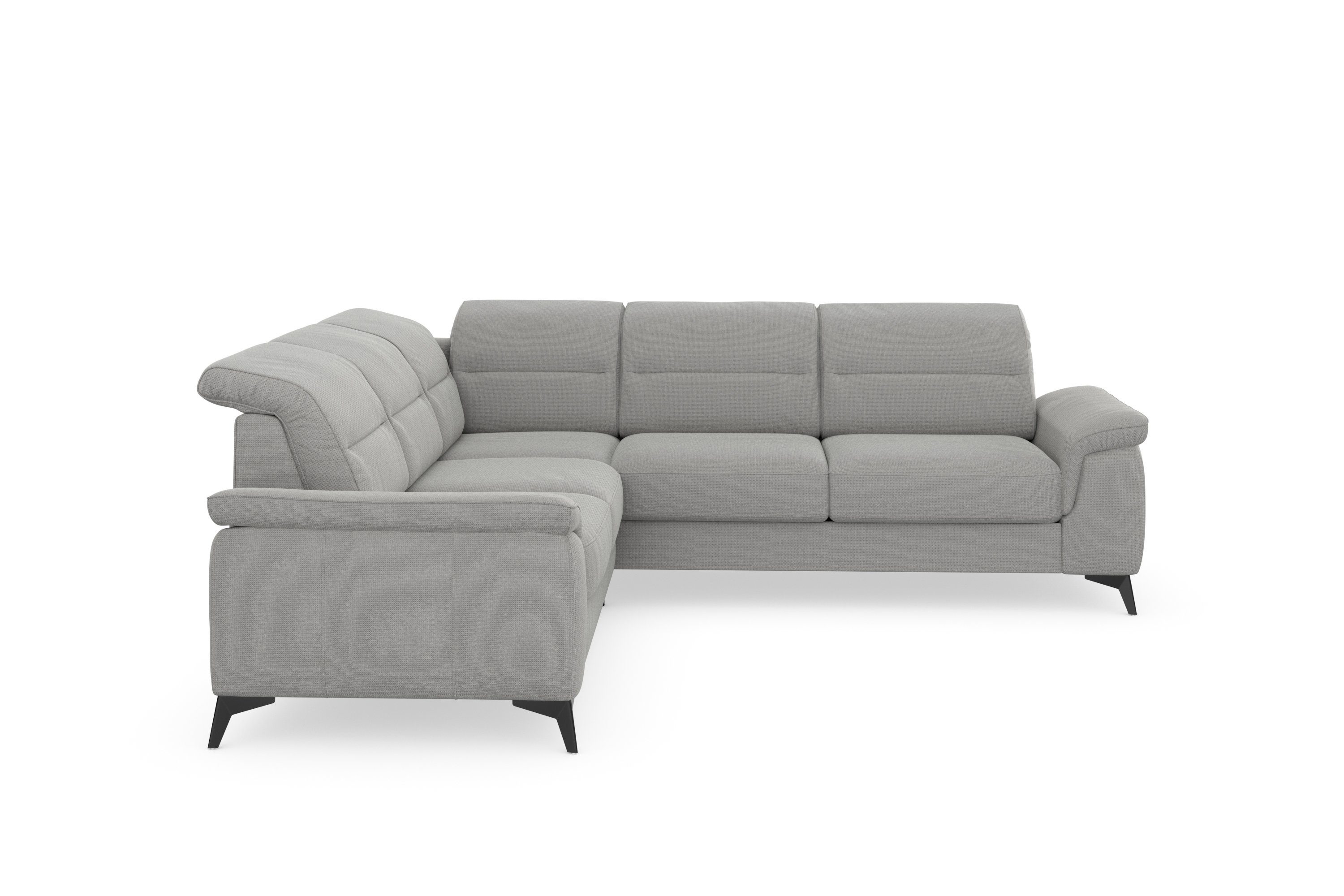 sit&more Hoekbank Sinatra L-vorm optioneel met verstelbare hoofdsteun en armleuning, metalen poten