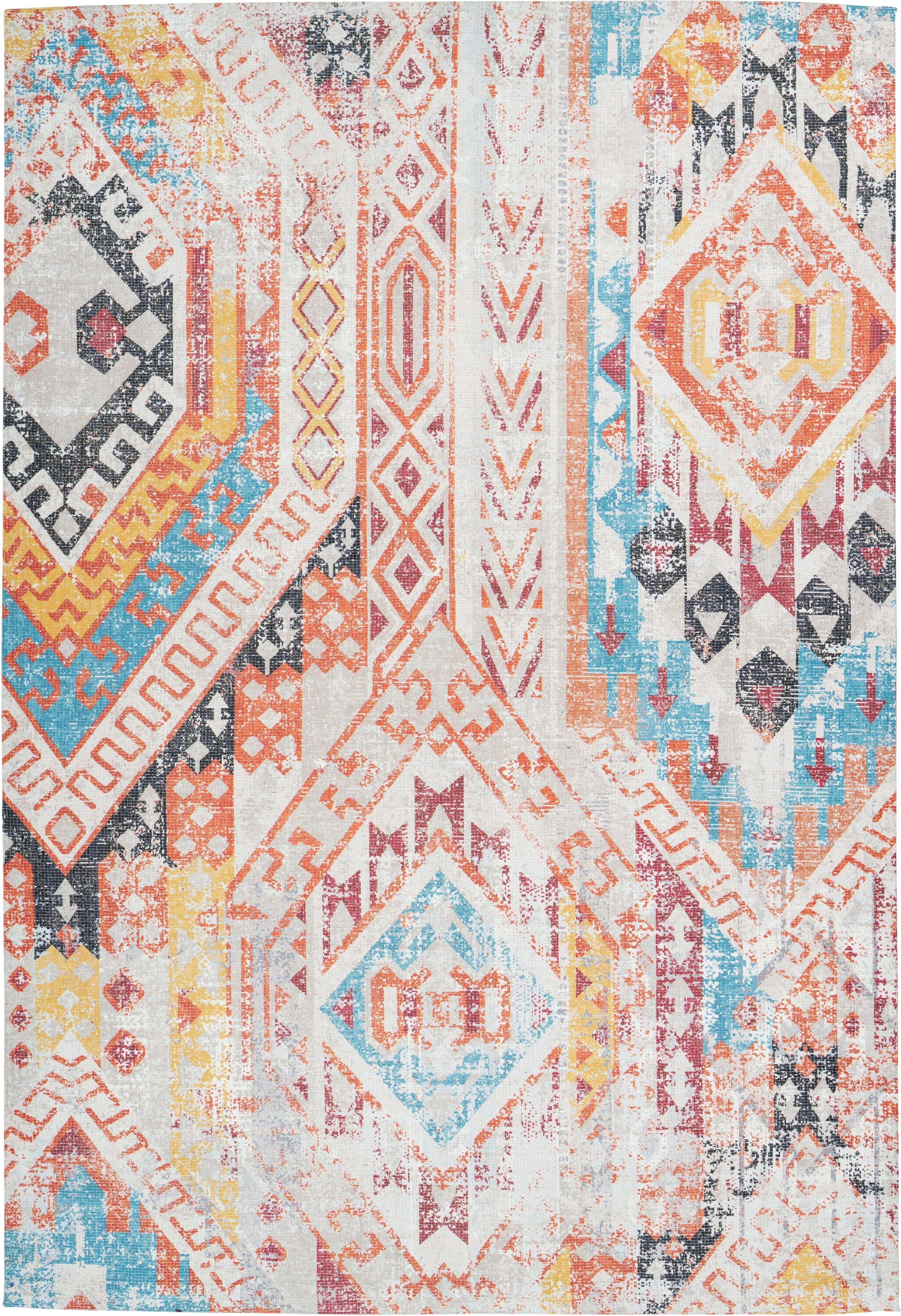 my home Vloerkleed Ruben Vintage, stijlvolle glans, plat vloerkleed, multicolour, zacht moderne vloerkleden multicolor
