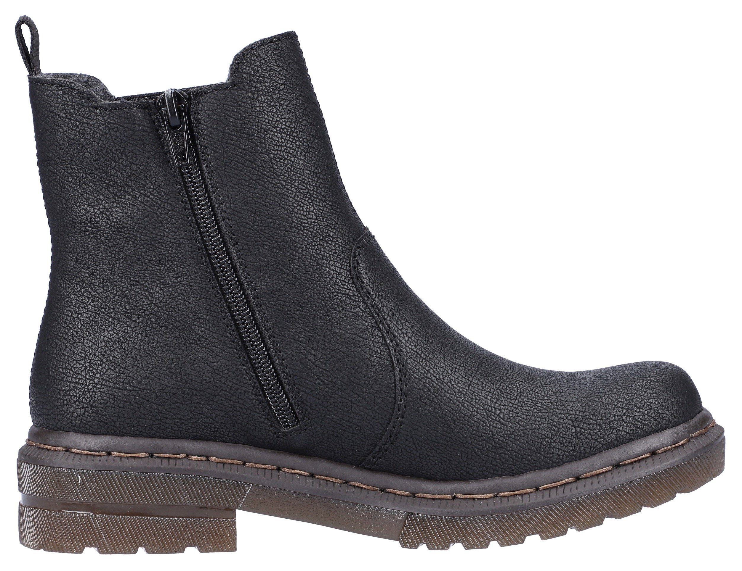 Rieker Chelsea-boots met logo-opschrift aan de stretchinzet