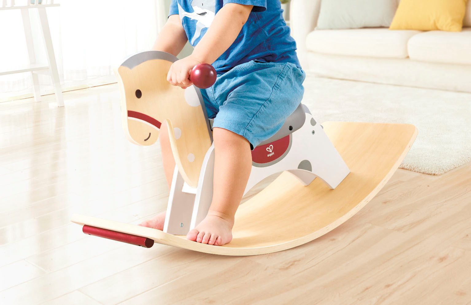 Hape Hobbelpaard 2-in-1 schommelpaard en balansbord