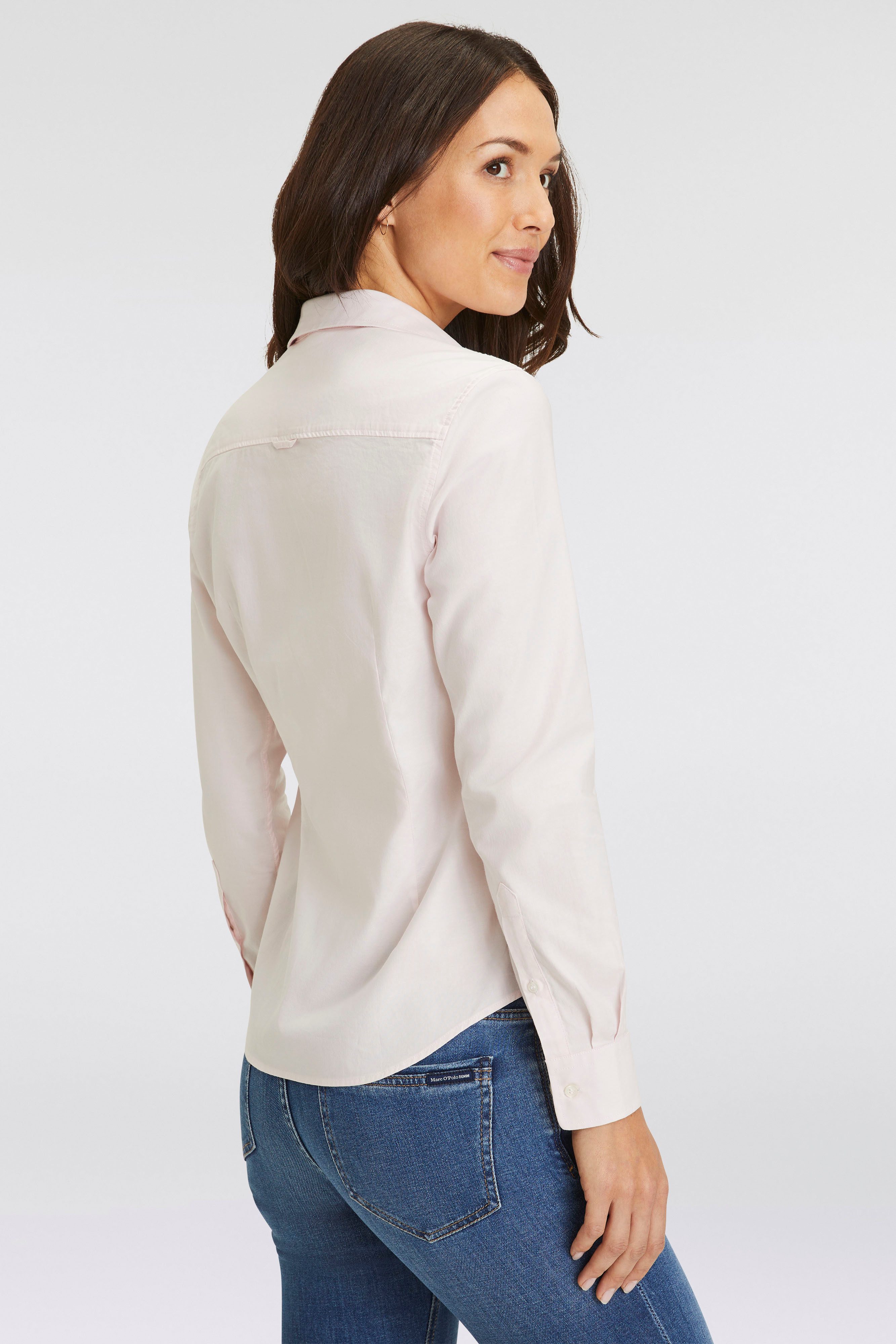 Gant Blouse met lange mouwen Nieuwe Slim Stretch Oxford Blouse voor comfortabel zitten en bewegingsvrijheid, new slim stretch, kreukvrij