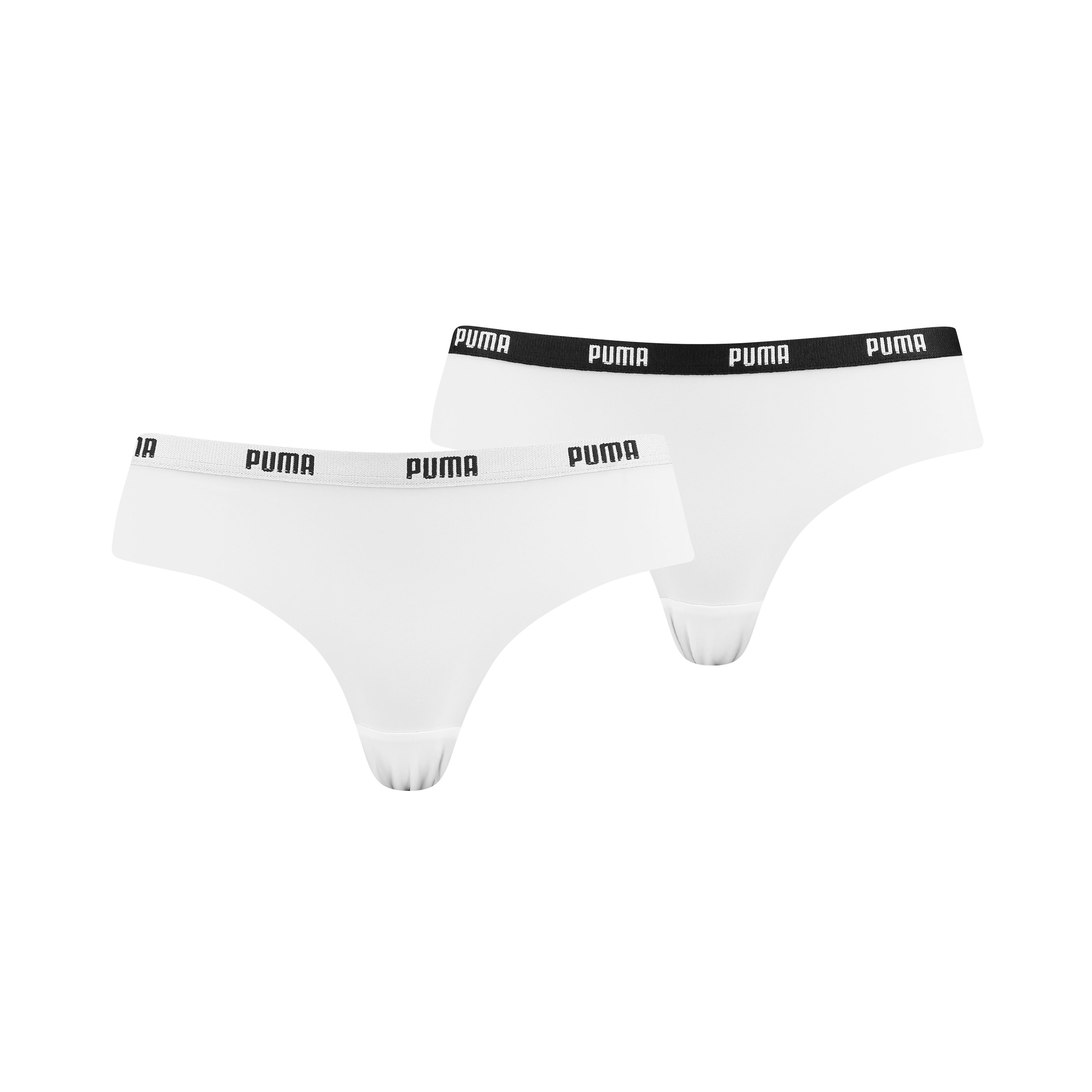 PUMA Brazilian slip PUMA WOMEN MICROFIBER BRAZILIAN 2P HANG (Set van 2) dames slips maat S wit