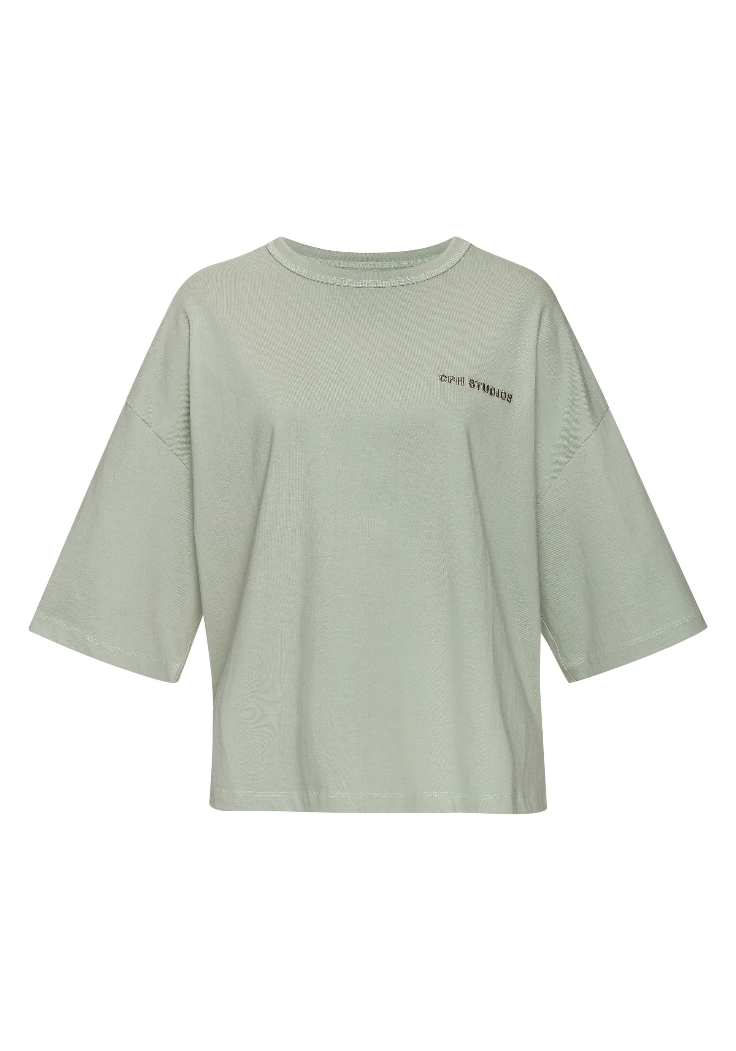 Copenhagen Studios Oversized shirt Met hoogwaardige logoborduring van zware biologische katoen kwaliteit