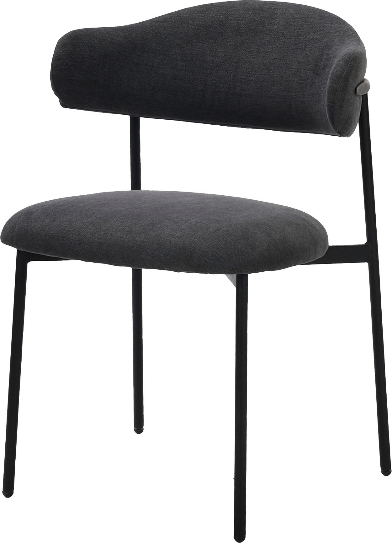 byLIVING Eetkamerstoel Jersey (2-stuks set) Frame van metaal zwart, keukenstoel, geweven stofbekleding, diverse kleuren (set)