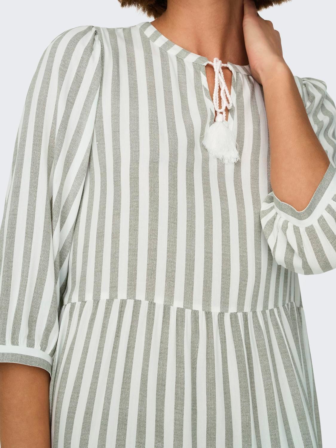 Only Tuniekjurk ONLKAYA 3/4 PUFF SHORT DRESS WVN NOOS