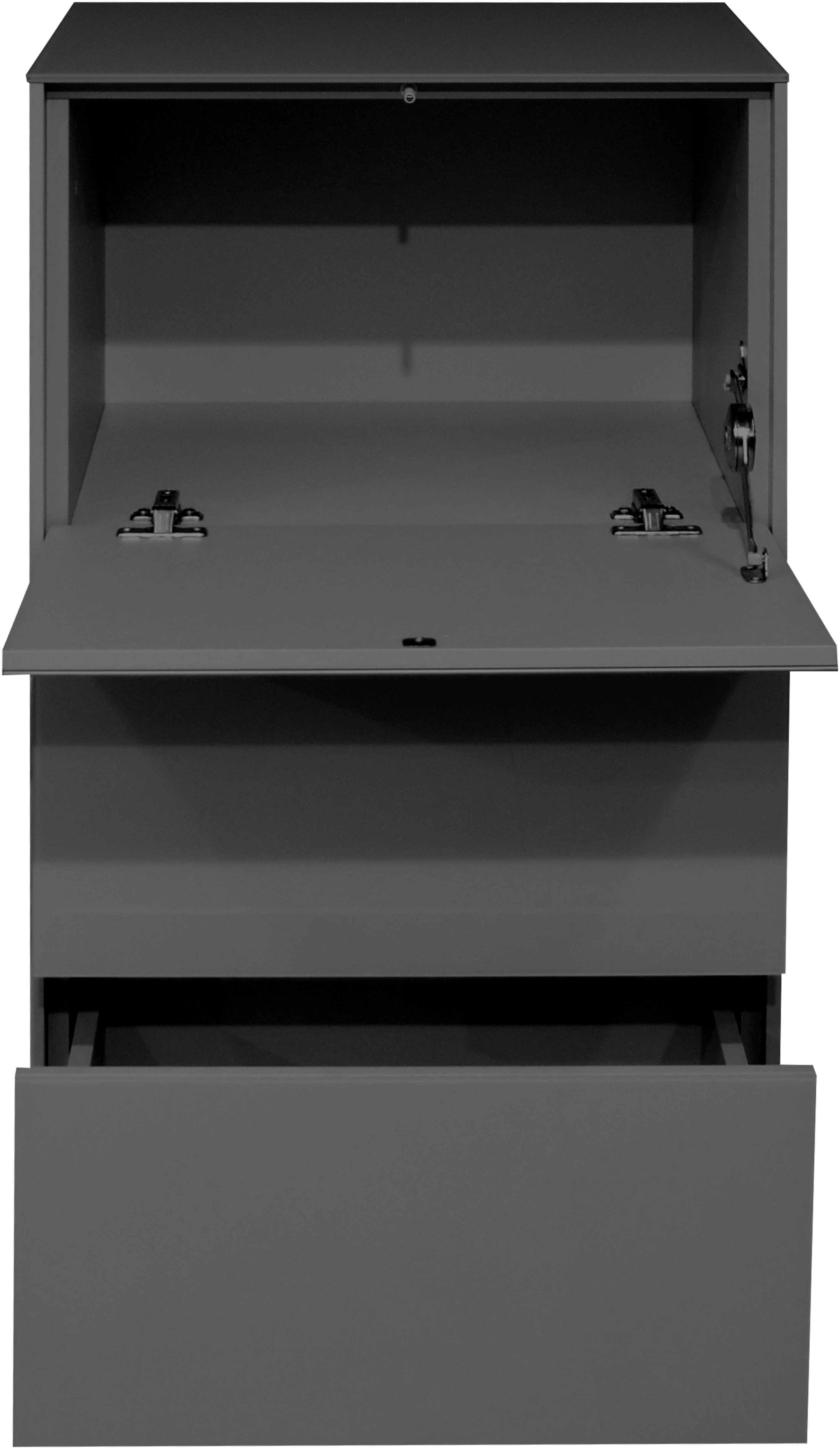 Mäusbacher Kast Imola BESTSELLER! Commode met glasfront en glazen bovenblad