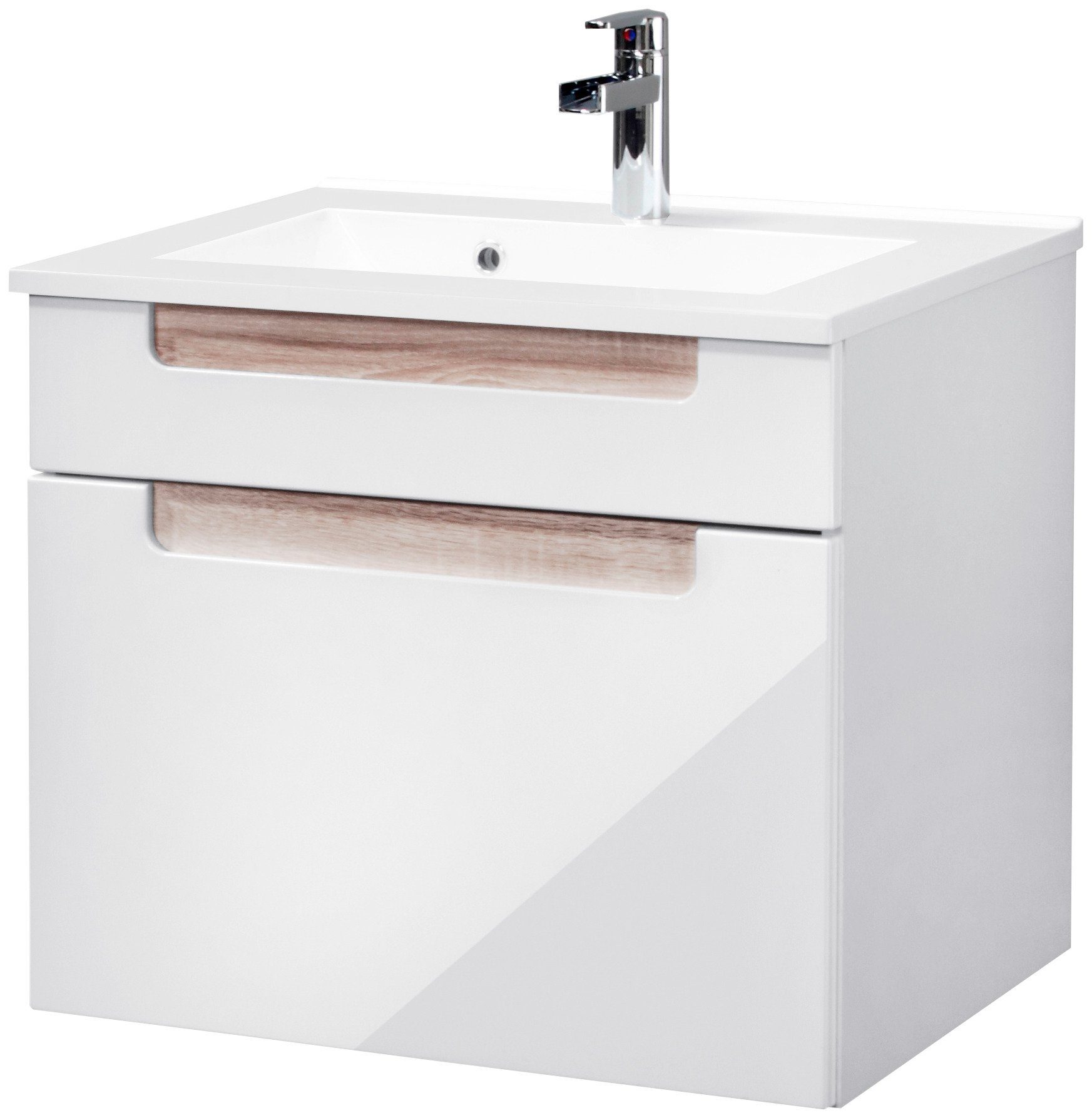 welltime Badkamerserie Siena Spiegelkast inclusief ledverlichting, breedte 60 cm (2-delig)