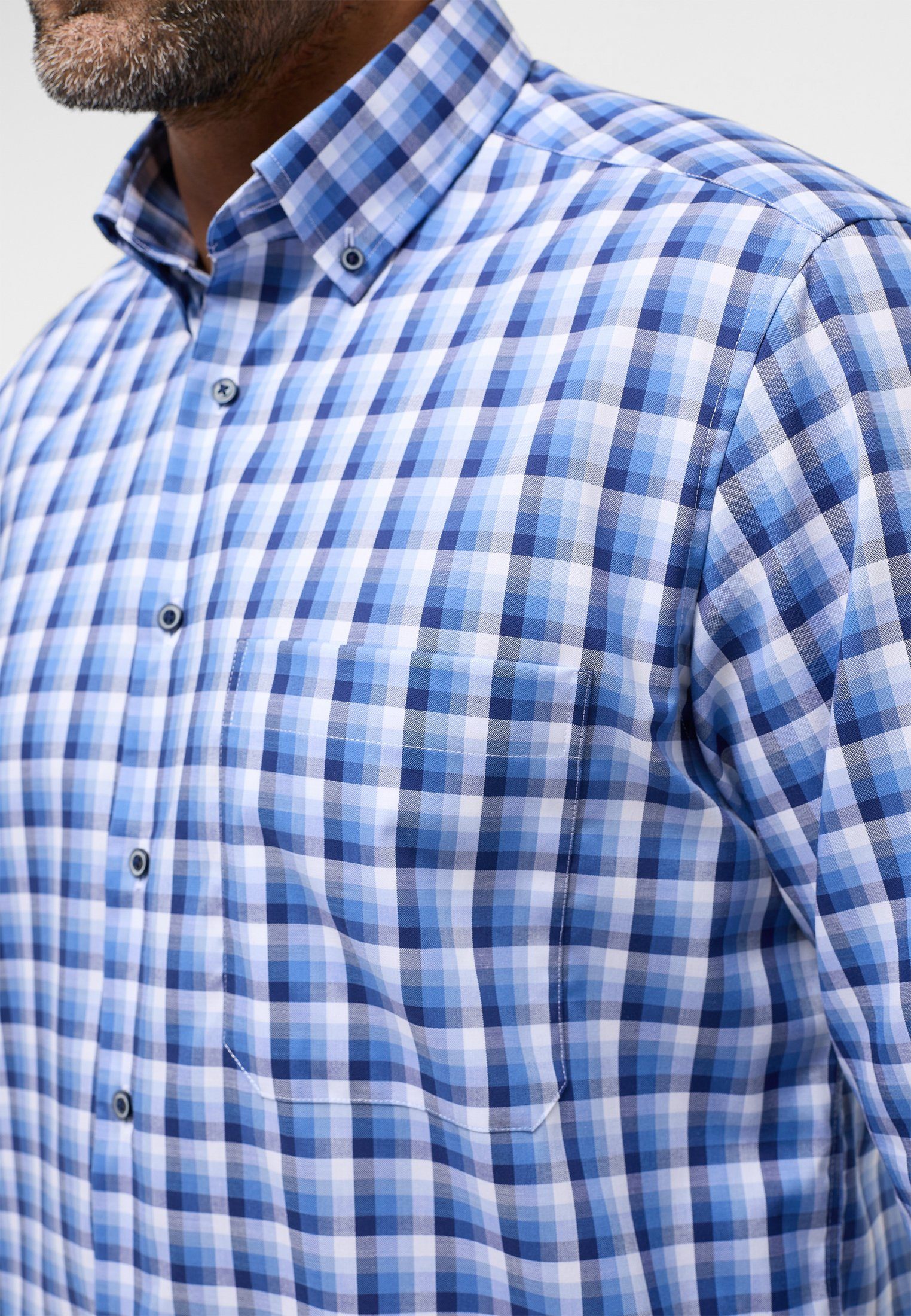 Eterna Overhemd met lange mouwen Comfort fit NON IRON (strijkvrij)