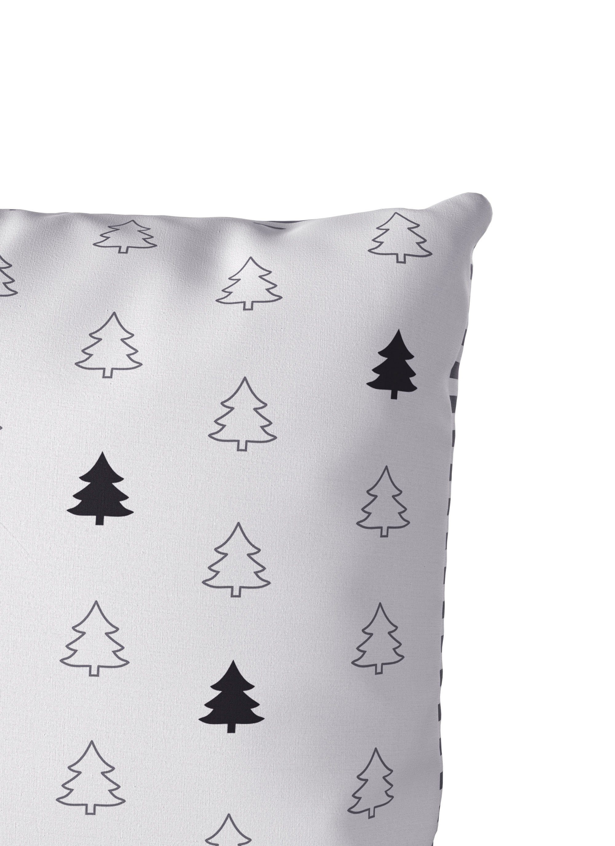 andas Tweezijdig te gebruiken overtrekset Julie Dekbedovertrek met dennenbomen, katoen, winter, vanaf 135x200 (2-delig)