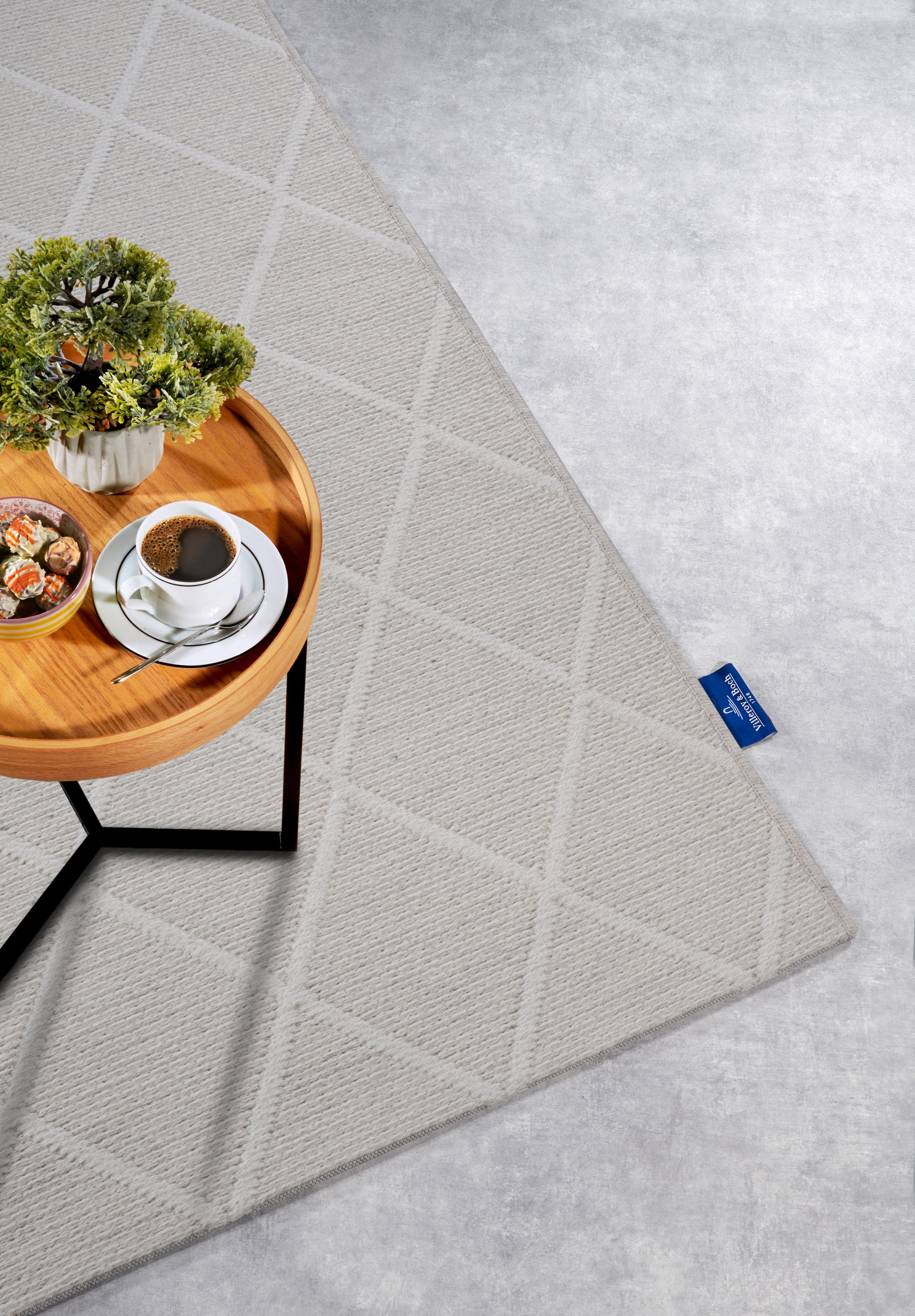 Villeroy & Boch Wollen kleed Maria Scheerwol, wol, natuur, woonkamer, slaapkamer, boho, scandi