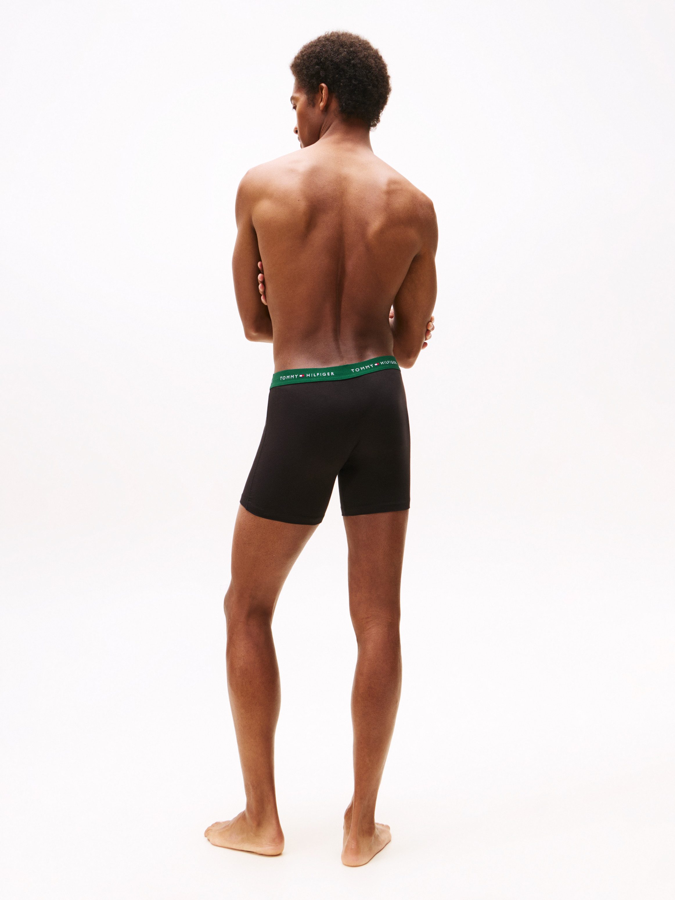 Tommy Hilfiger Underwear Boxershort 3P BOXER BRIEF WB met contrasterende logo-band (3 stuks)