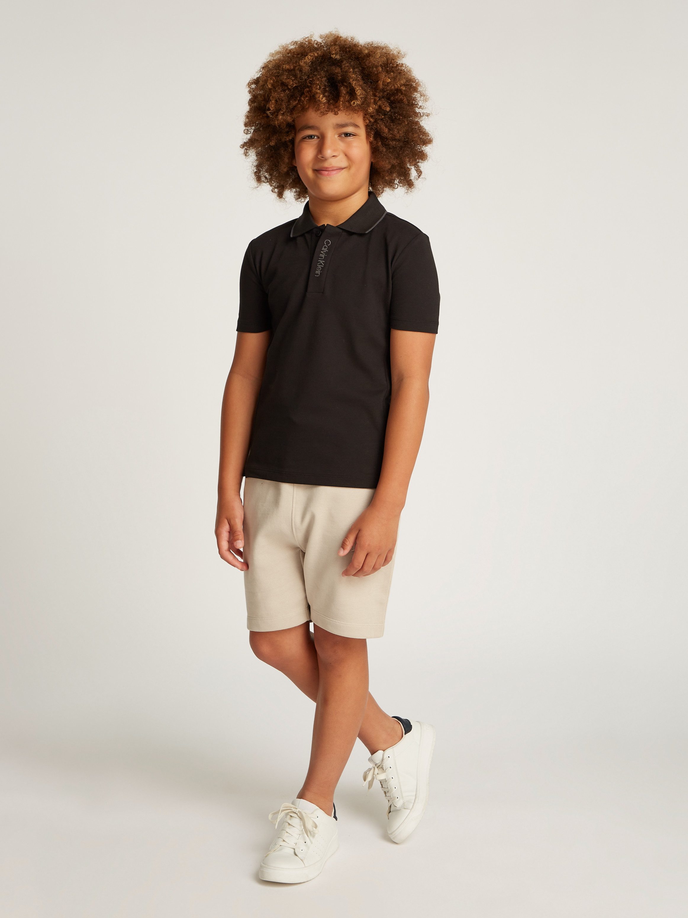 Calvin Klein Poloshirt EMBRO. CK LOGO PIQUE POLO voor kinderen tot 16 jaar met logo-opdruk