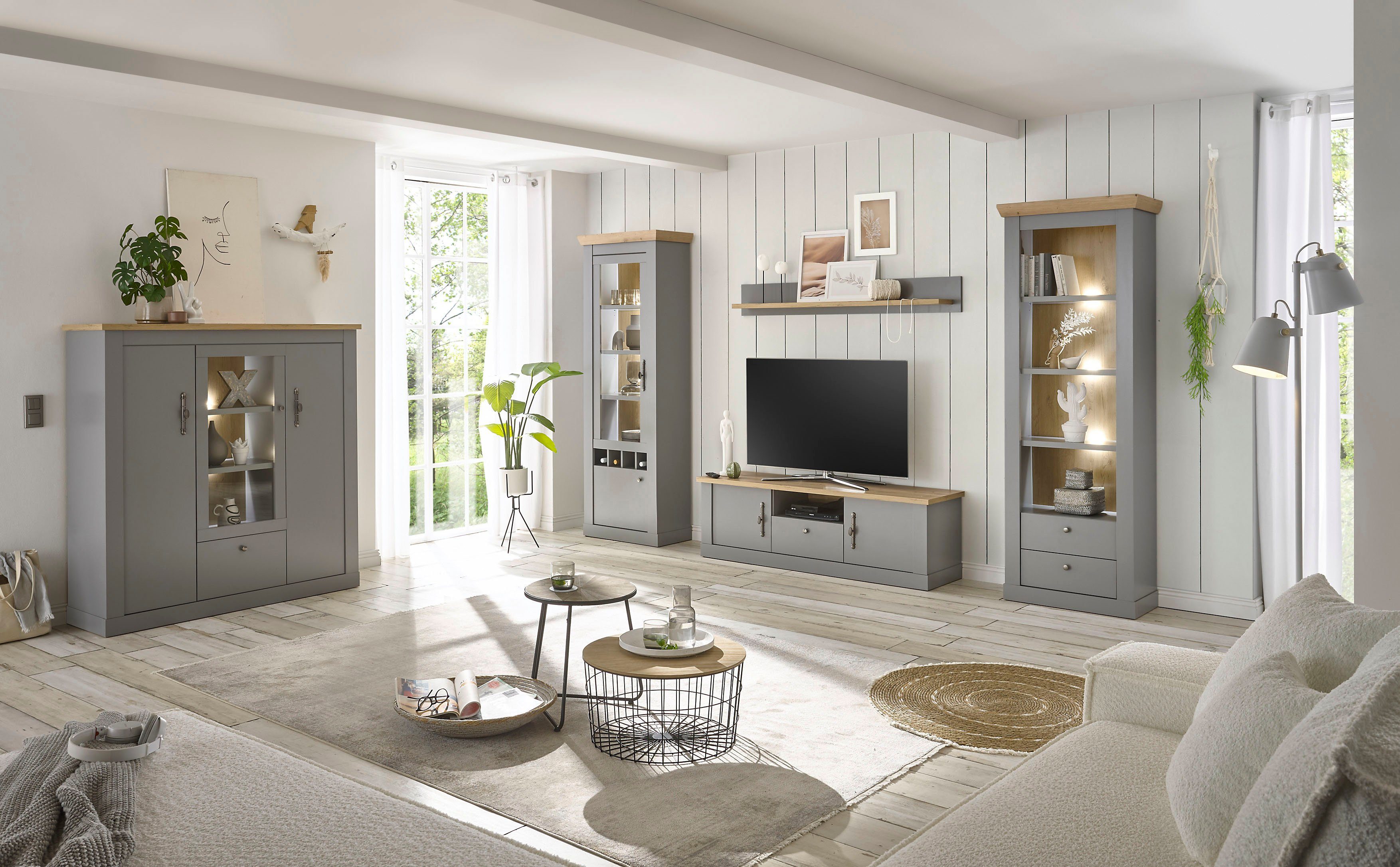 Home affaire Highboard CHAMBORD Breedte ca. 138 cm