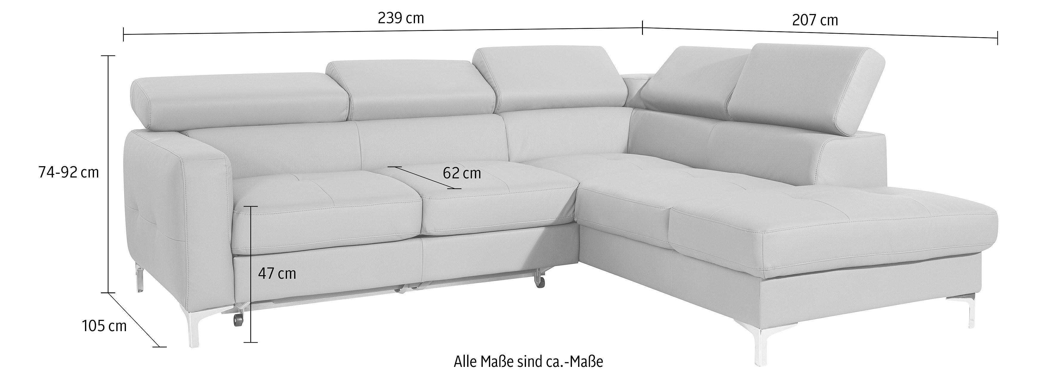 COTTA Zithoek Sammy L-vorm zacht en behaaglijk zitcomfort, met extra diepe zitoppervlakken (set)