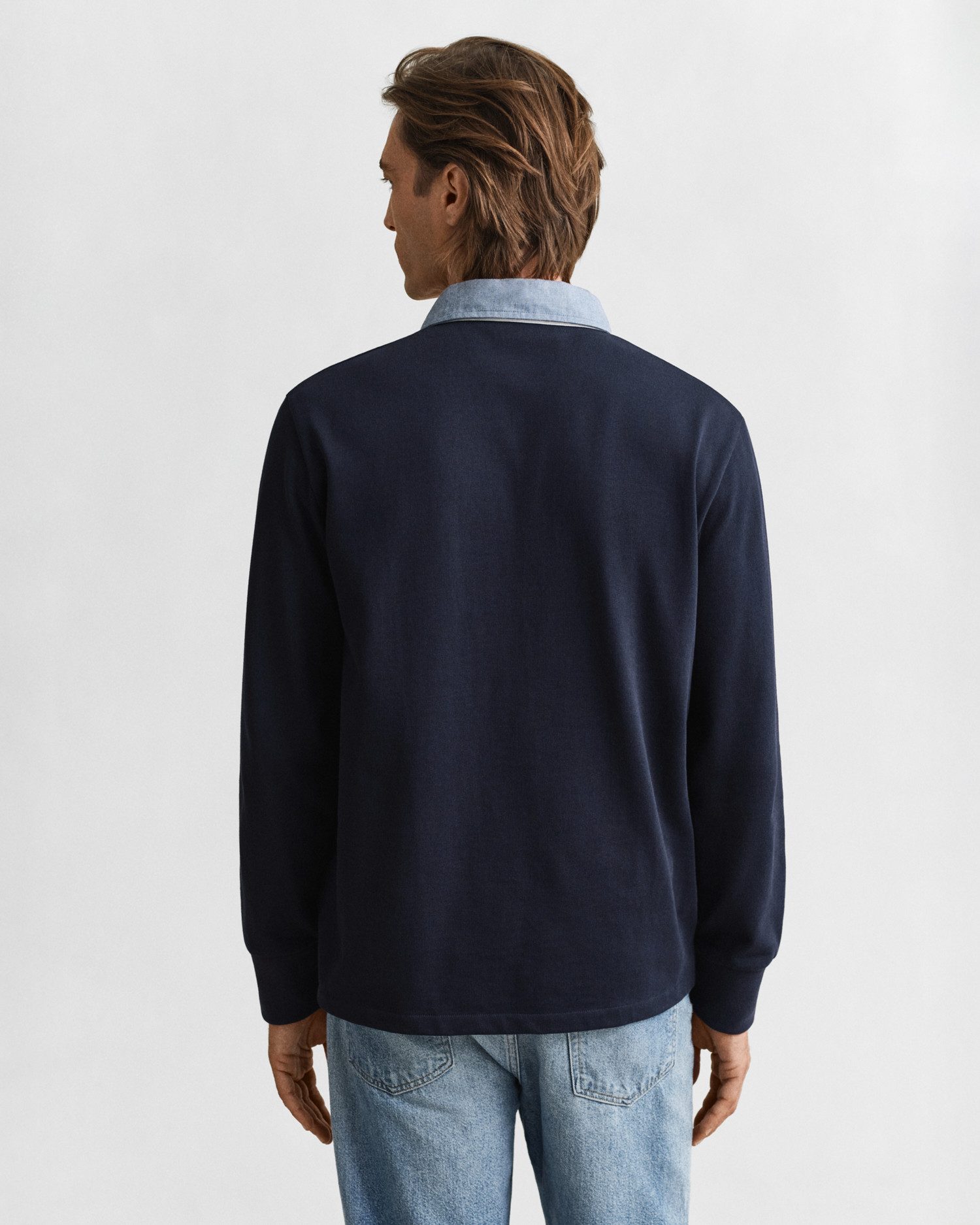 Gant Poloshirt met lange mouwen REG CHAMBRAY HEAVY RUGGER