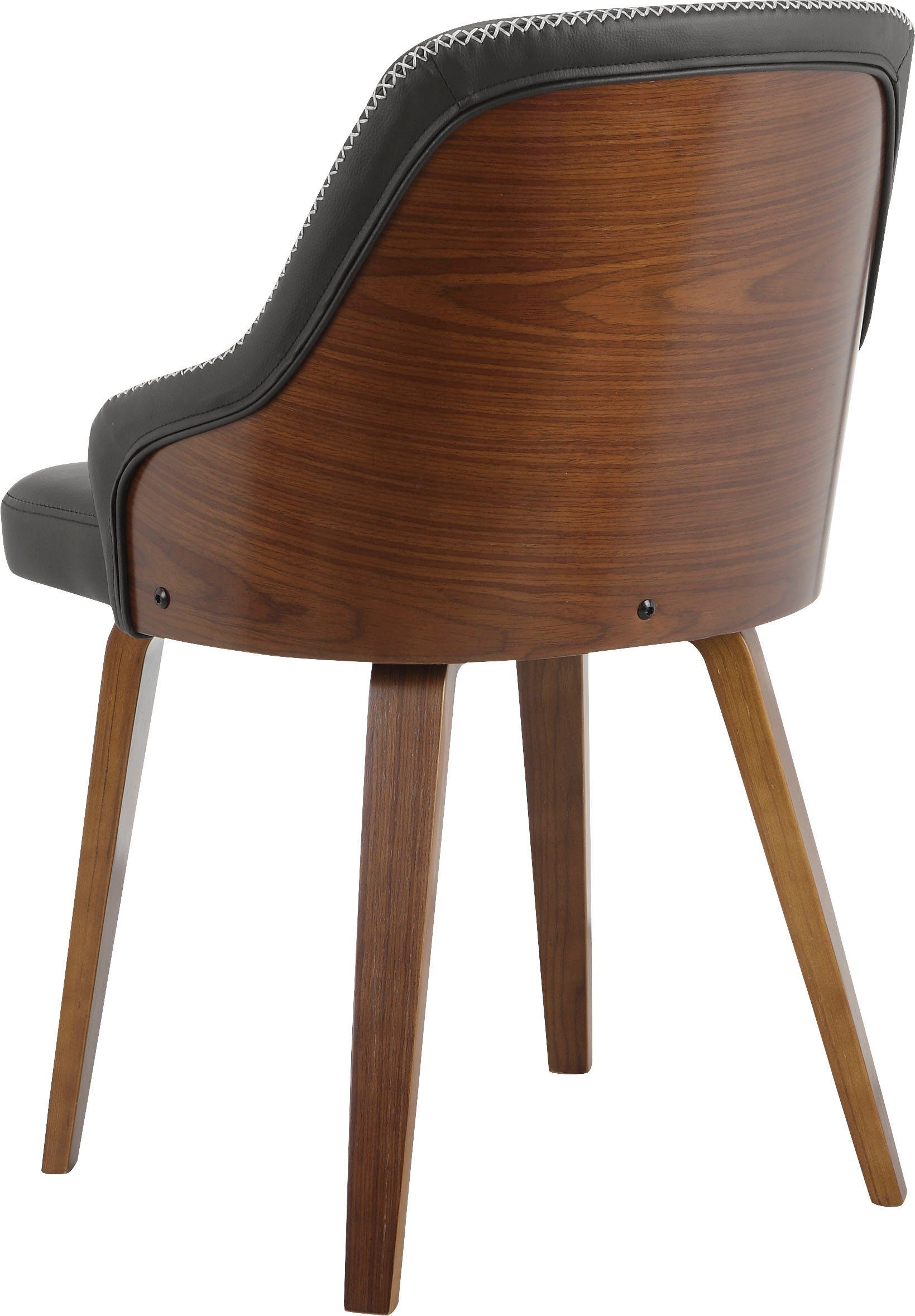 INOSIGN Eetkamerstoel Bojan gemakkelijk te onderhouden imitatieleer, beklede zitting en rugleuning, zithoogte 47 cm (2 stuks)