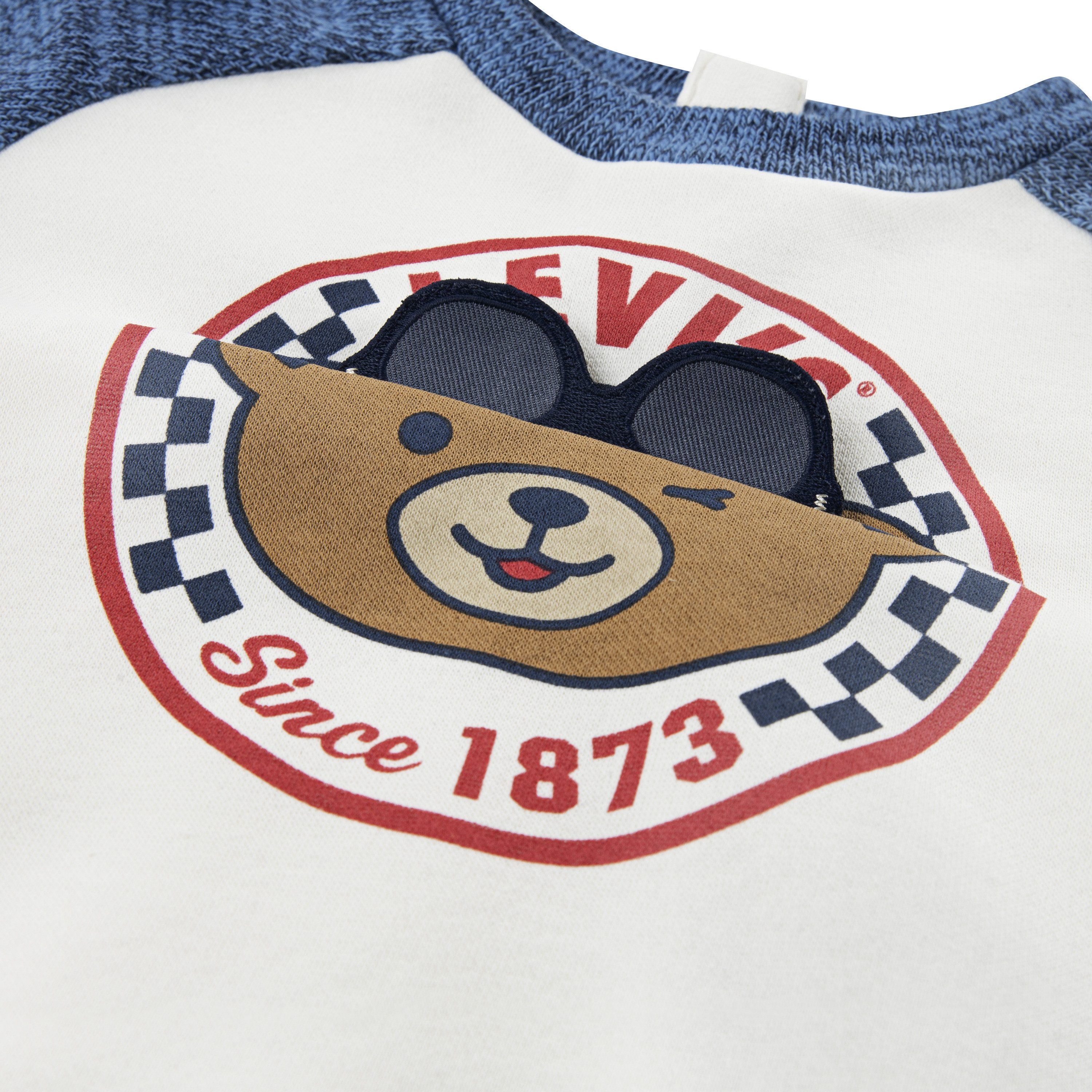 Levi's Kidswear Shirt met lange mouwen en broek LVB SNIT MOTO CREW,DENIM (set, 2-delig)