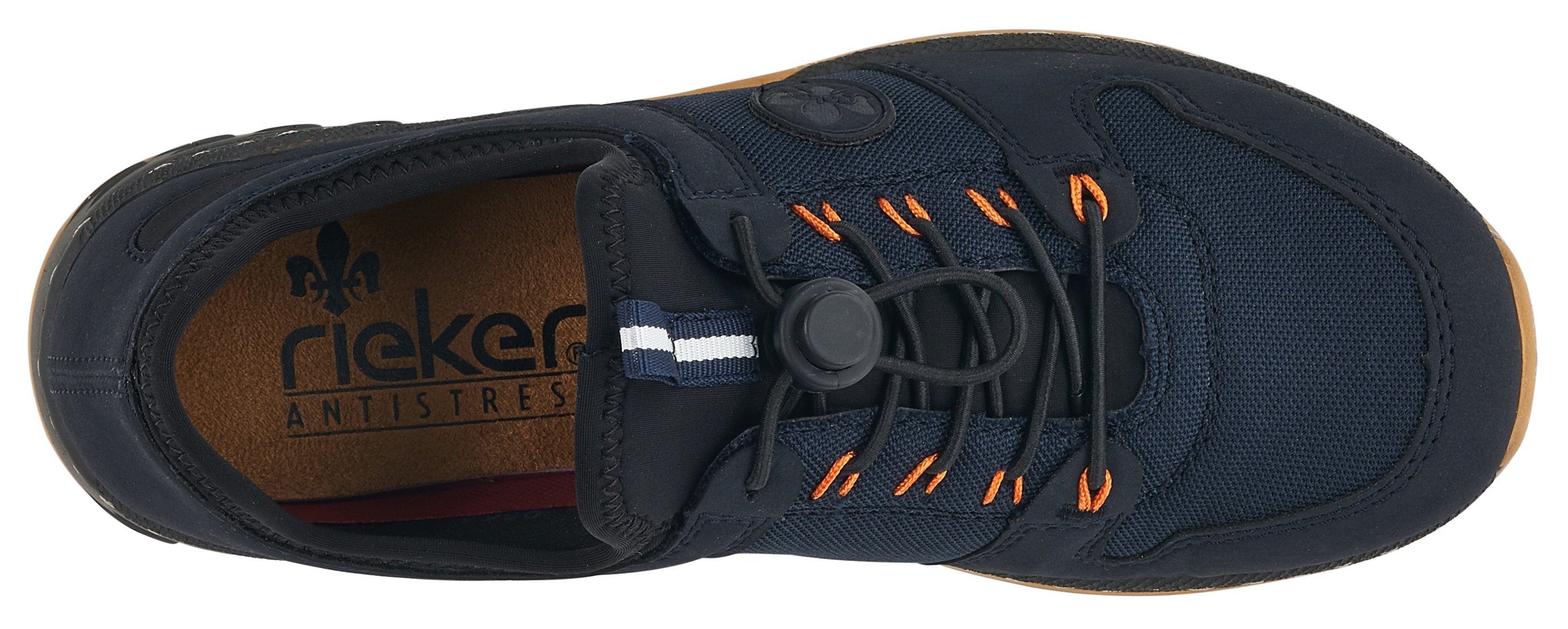 Rieker Slip-on sneakers Trekking Schoen, vrijetijdsschoen, Slipper met verfijnde randnaad