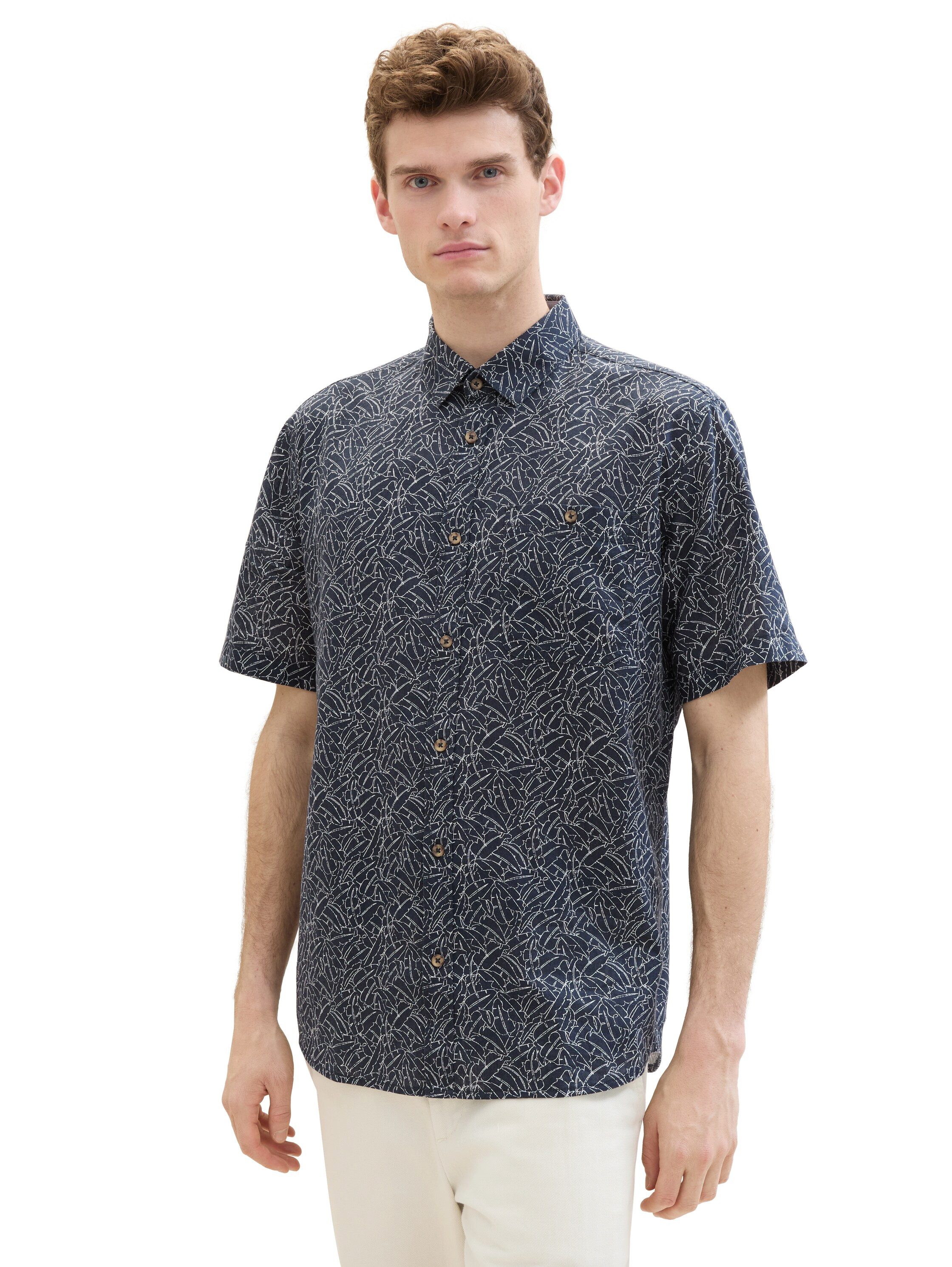Tom Tailor Linnen overhemd met print all-over